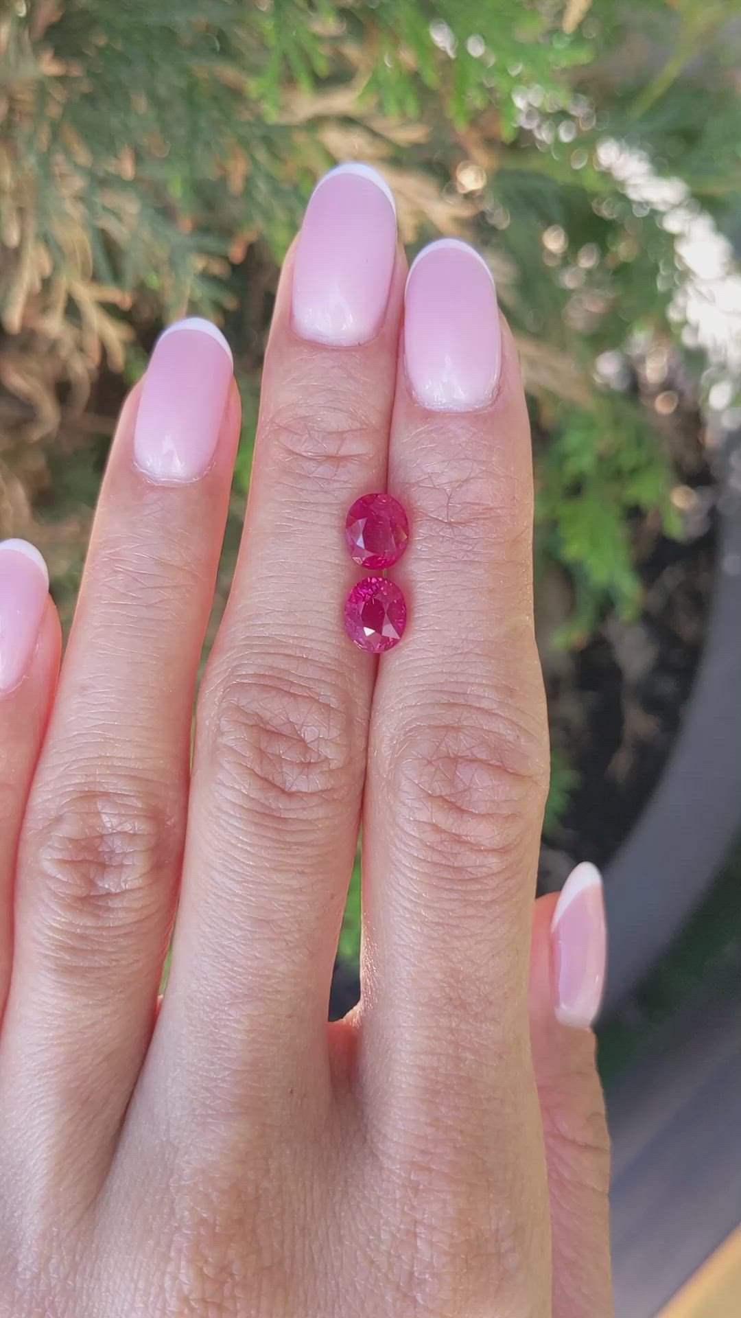 4.03&nbsp;Ct.Tw.Total Carat Weight Ruby Pair from Burma (Myanmar) Size Video