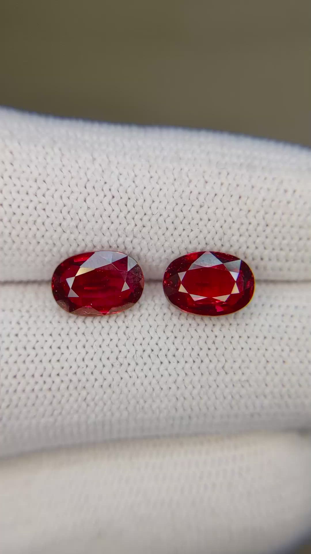 4.35 Ct.Tw.Total Carat Weight Ruby Pair from Mozambique Size Video