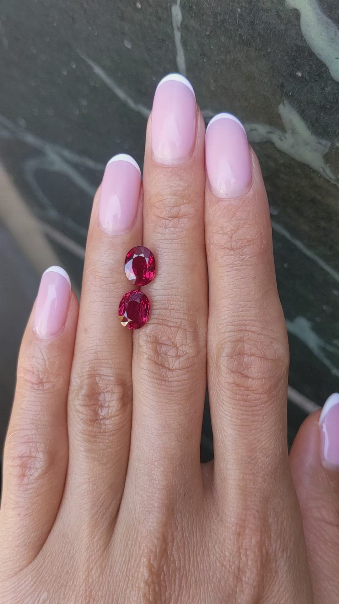 4.48 Ct.Tw.Total Carat Weight Ruby Pair from Mozambique Size Video