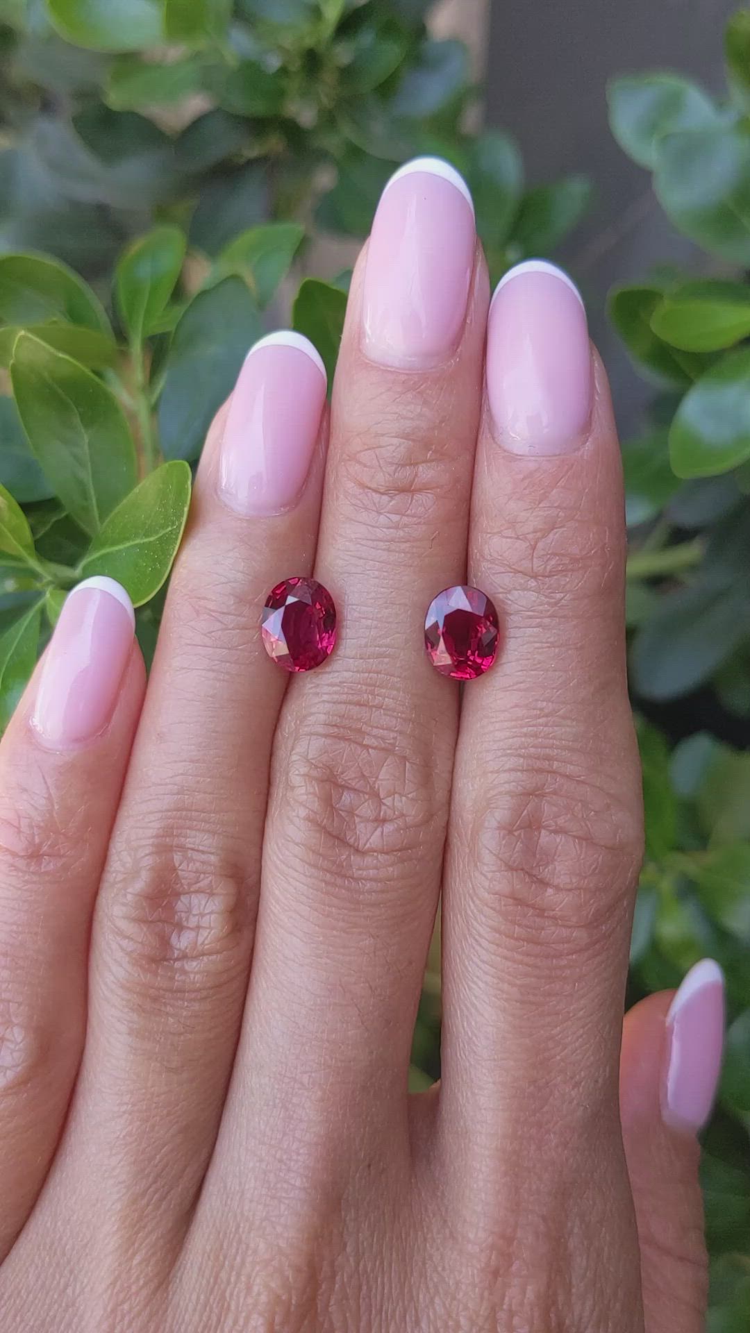 4.48 Ct.Tw.Total Carat Weight Ruby Pair from Mozambique Size Video