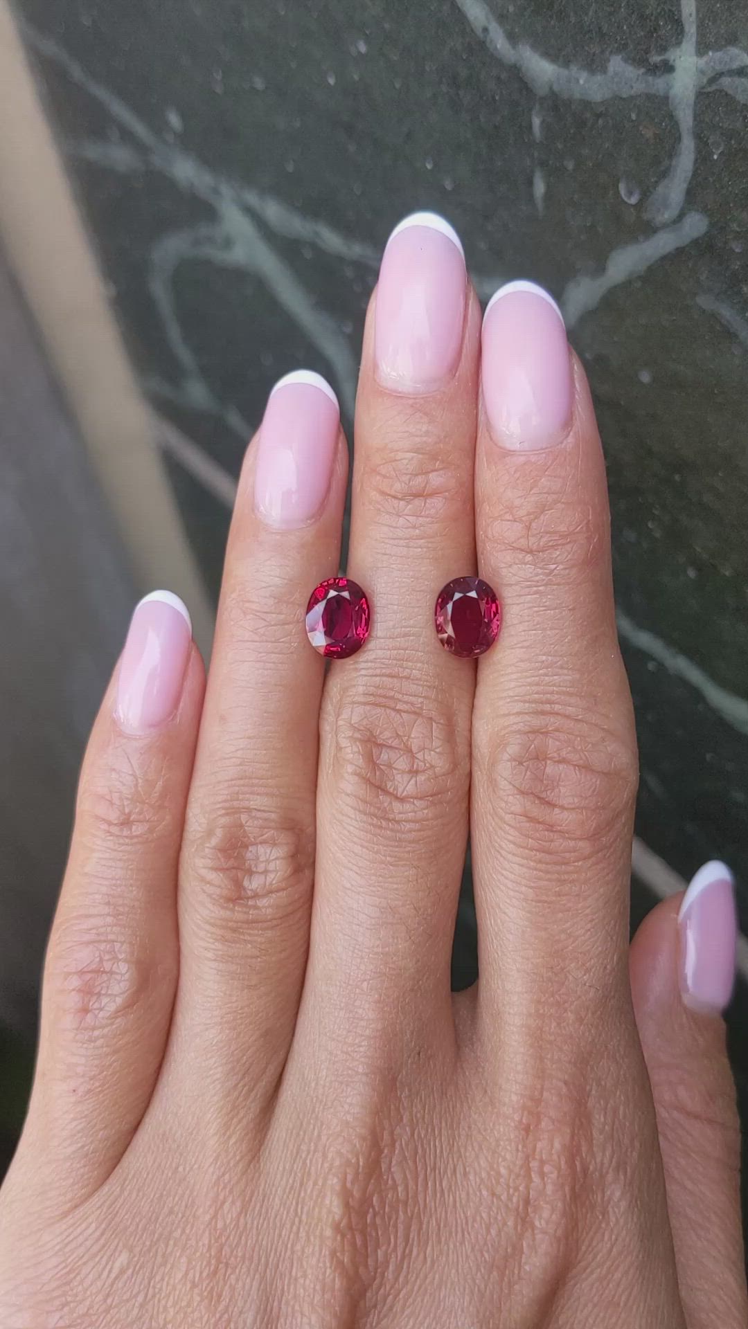 4.63 Ct.Tw.Total Carat Weight Ruby Pair from Mozambique Size Video