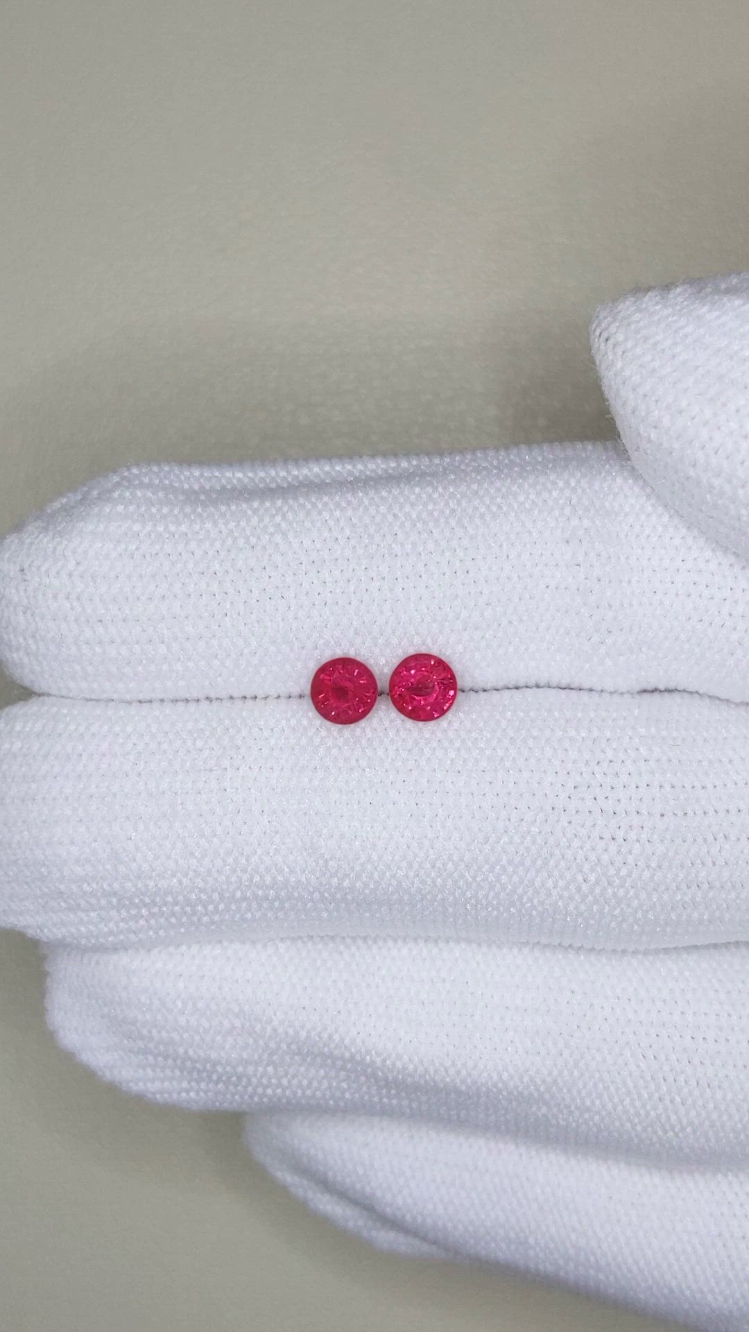 1.02 Ct.Tw.Total Carat Weight Pinkish Red Ruby Pair from Burma (Myanmar) Size Video