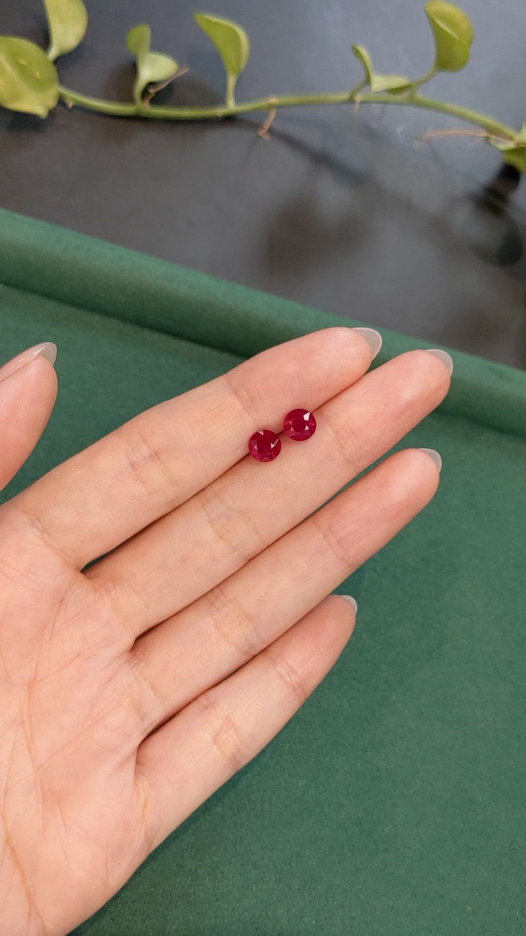 2.44&nbsp;Ct.Tw.Total Carat Weight Ruby Pair from Mozambique Size Video