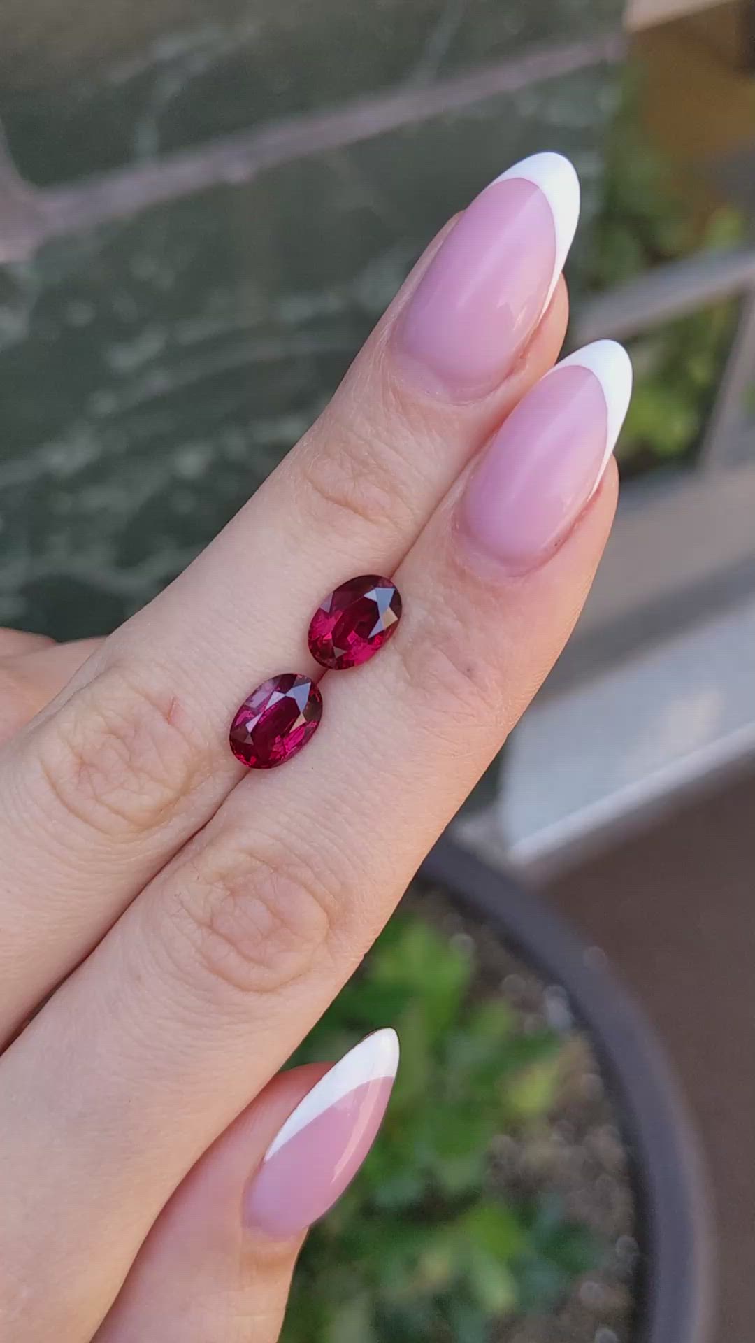 5.05 Ct.Tw.Total Carat Weight Ruby Pair from Mozambique Size Video