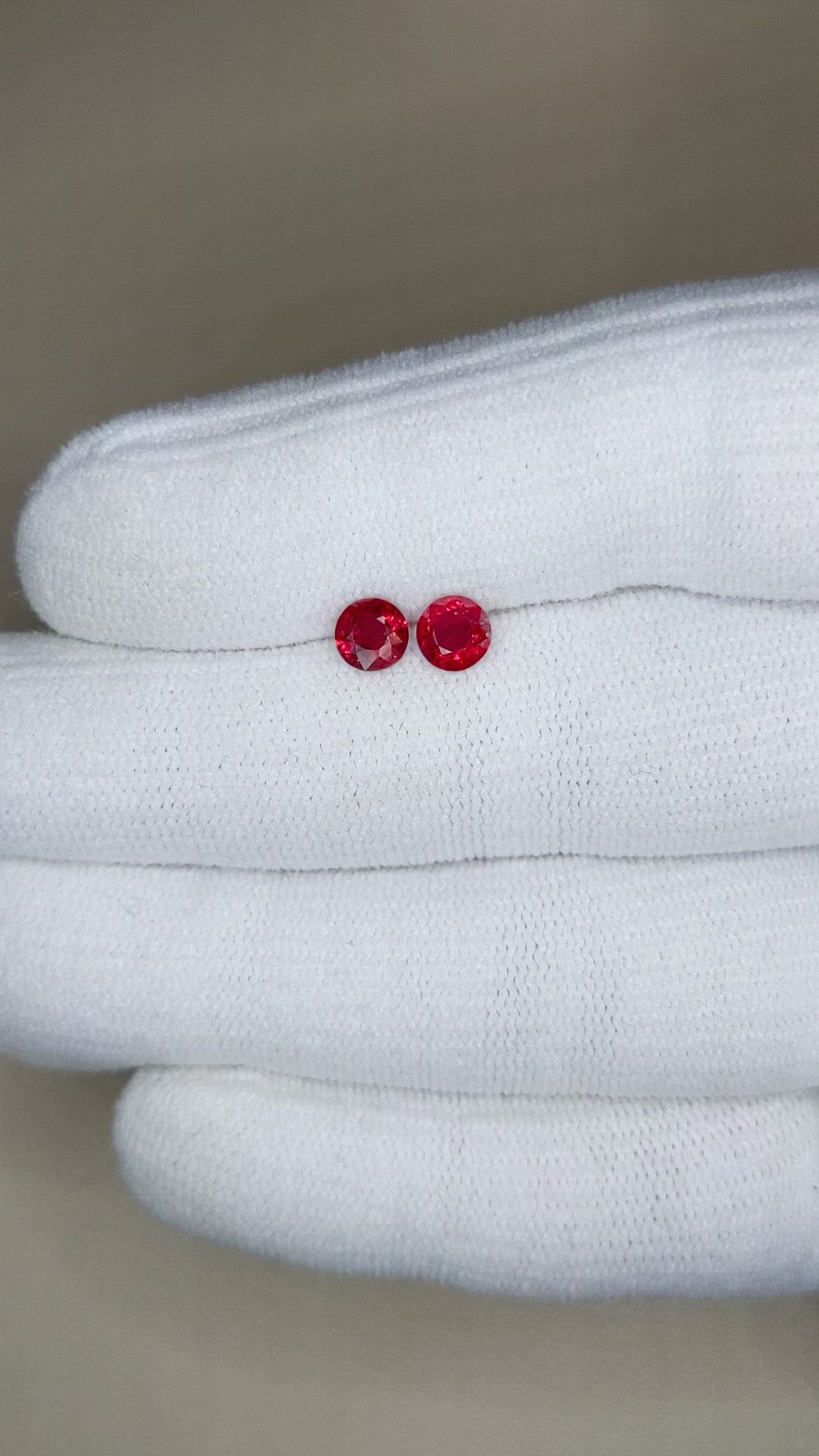1.14 Ct.Tw.Total Carat Weight Ruby Pair from Mozambique Size Video