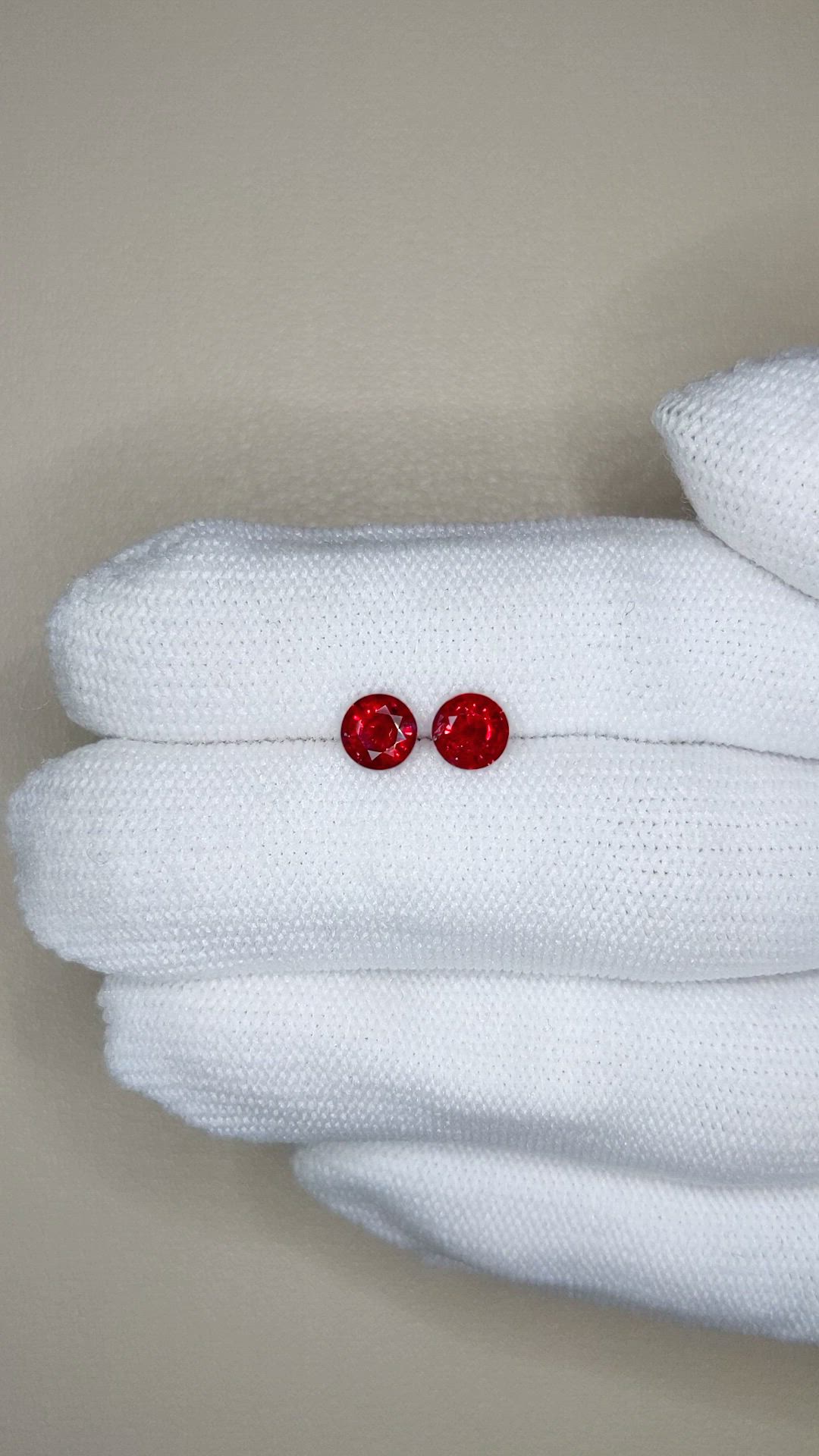 1.74&nbsp;Ct.Tw.Total Carat Weight Ruby Pair from Mozambique Size Video