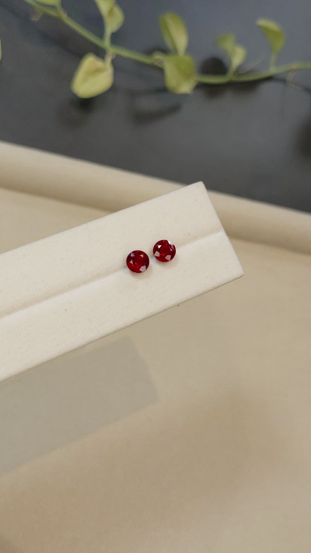 1.74&nbsp;Ct.Tw.Total Carat Weight Ruby Pair from Mozambique Size Video