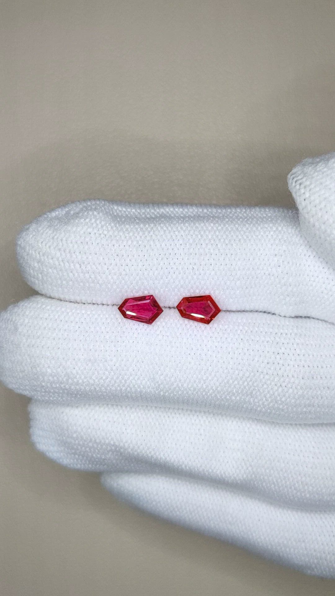1.19 Ct.Tw.Total Carat Weight Ruby Pair from Mozambique Size Video