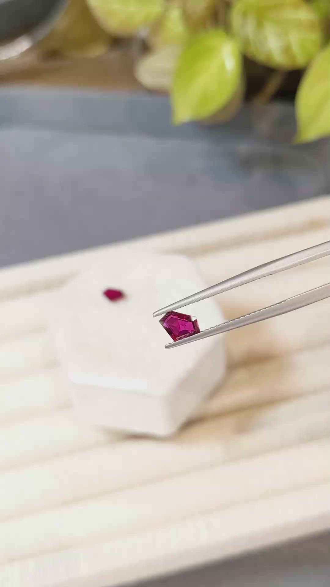 1.18 Ct.Tw.Total Carat Weight Ruby Pair from Mozambique Size Video