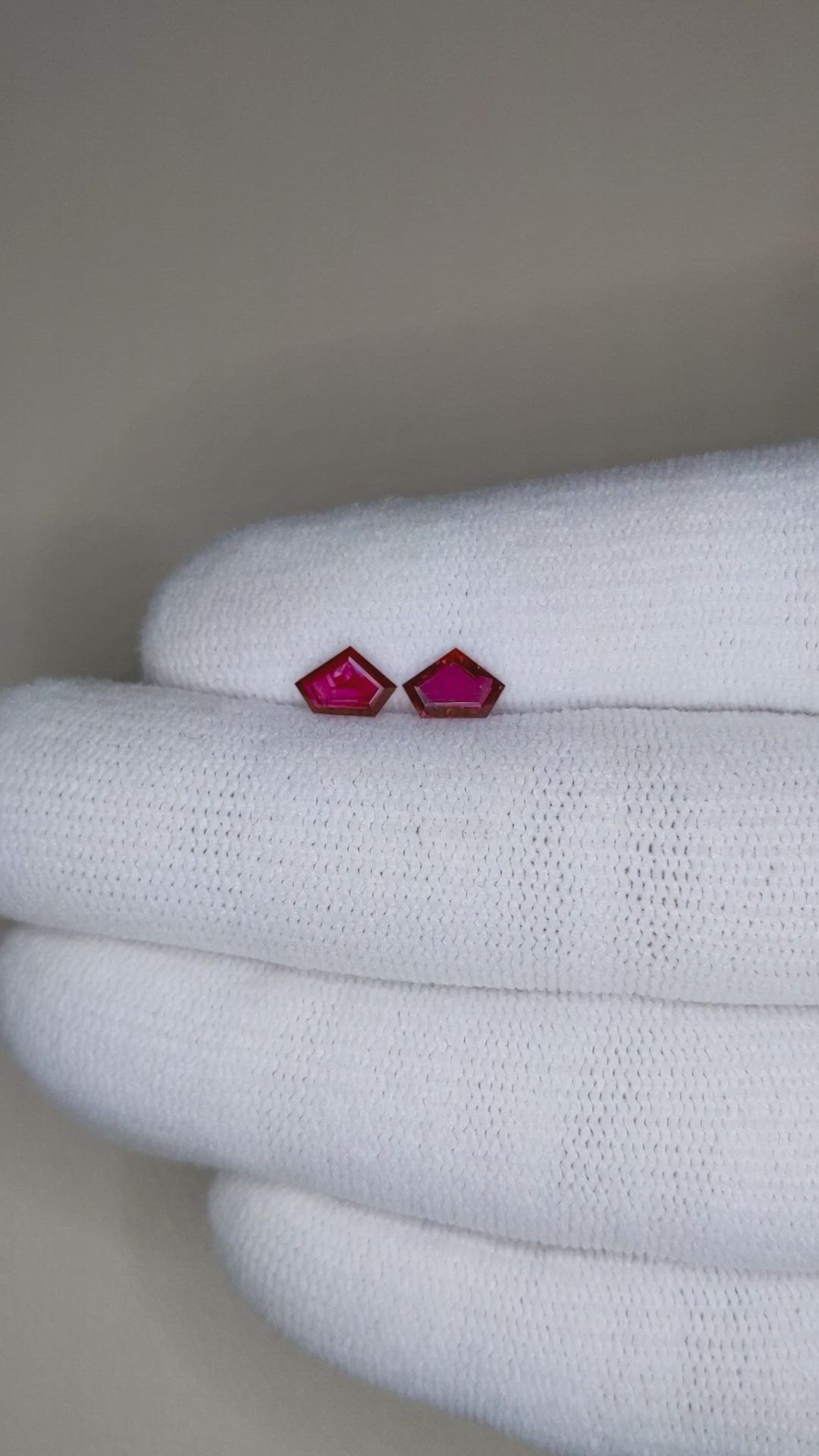 1.18 Ct.Tw.Total Carat Weight Ruby Pair from Mozambique Size Video
