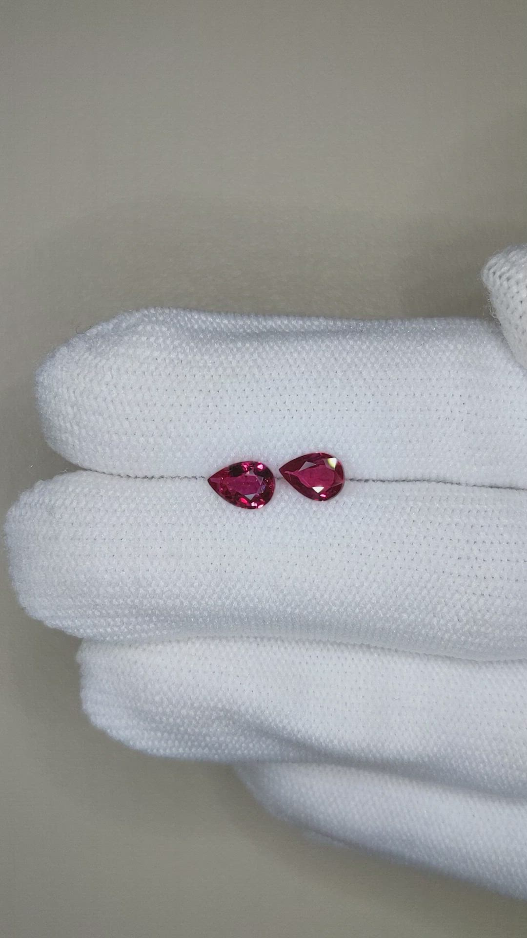 1.21 Ct.Tw.Total Carat Weight Ruby Pair from Mozambique Size Video