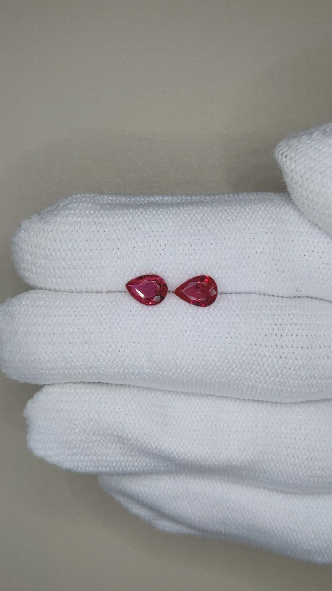 1.22 Ct.Tw.Total Carat Weight Ruby Pair from Mozambique Size Video