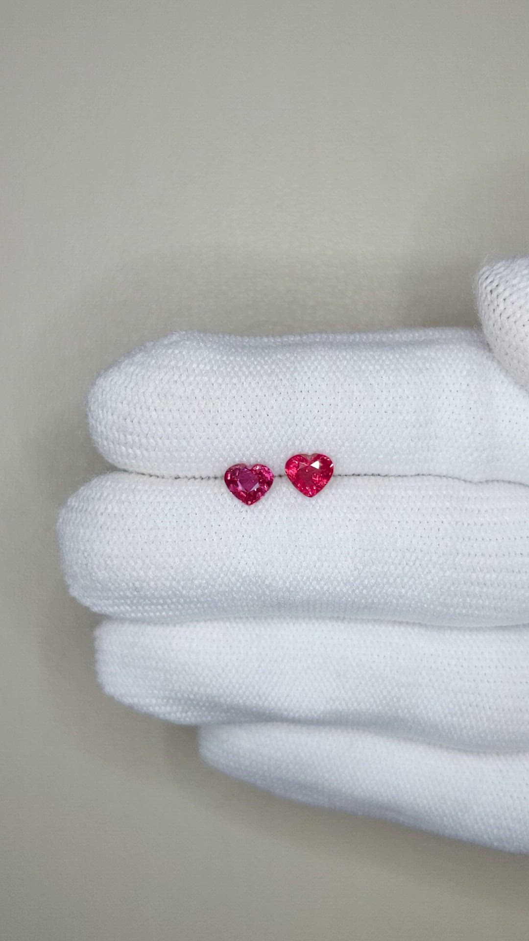 1.24 Ct.Tw.Total Carat Weight Ruby Pair from Mozambique Size Video