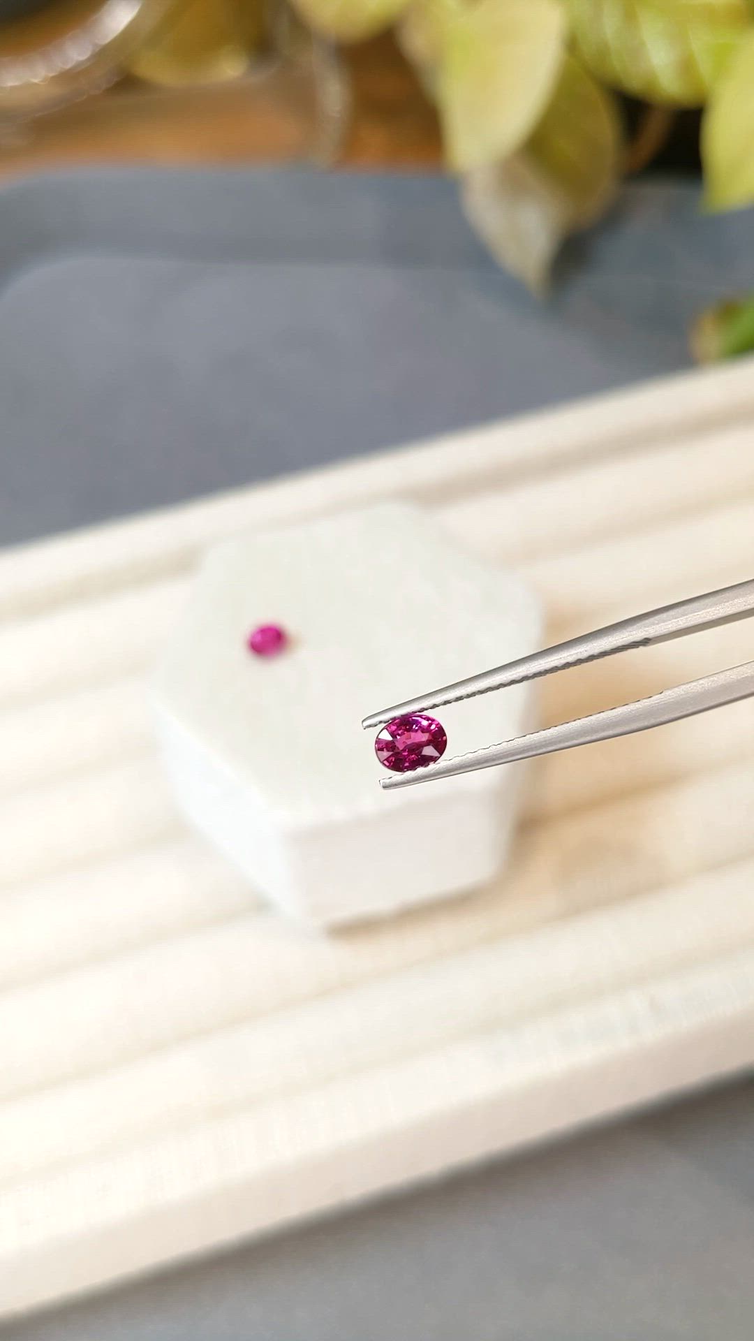 1.16 Ct.Tw.Total Carat Weight Pinkish Red Ruby Pair from Mozambique Size Video