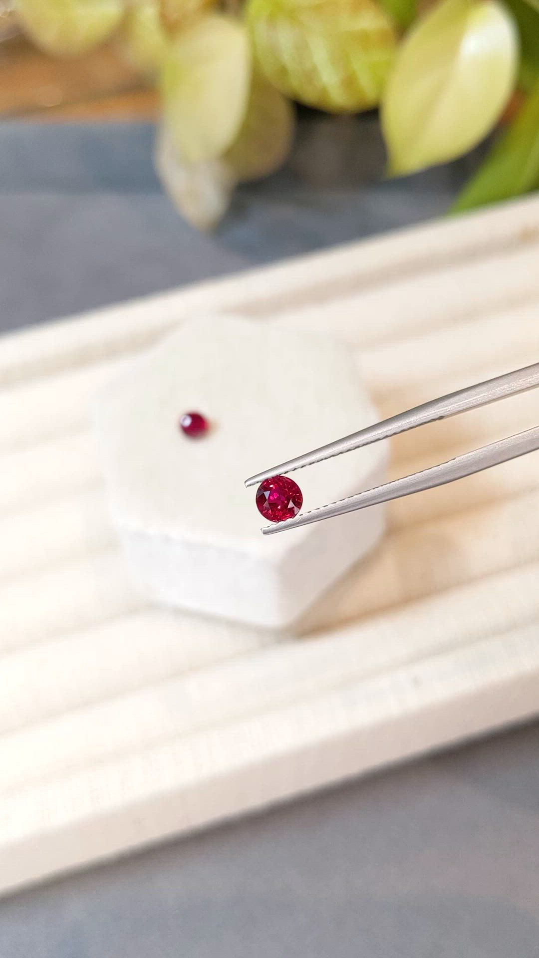 1.13 Ct.Tw.Total Carat Weight Ruby Pair from Mozambique Size Video