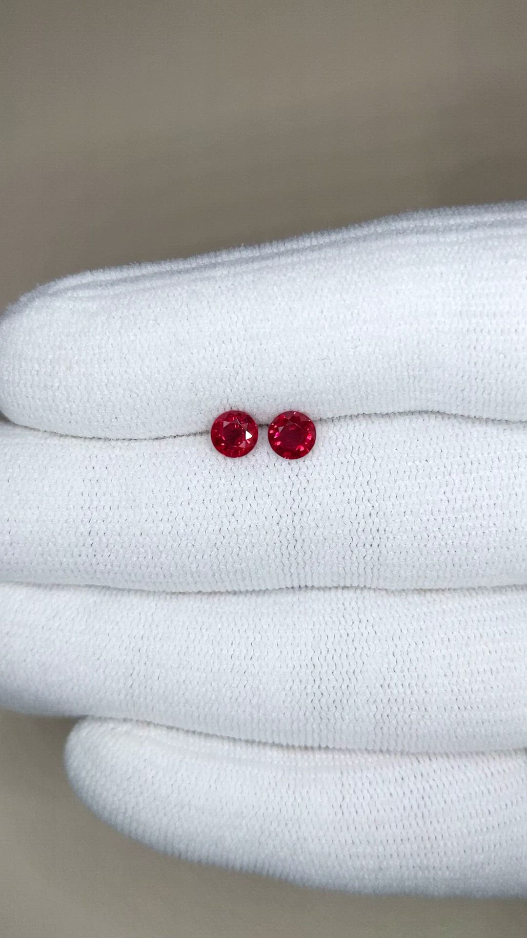 1.13 Ct.Tw.Total Carat Weight Ruby Pair from Mozambique Size Video