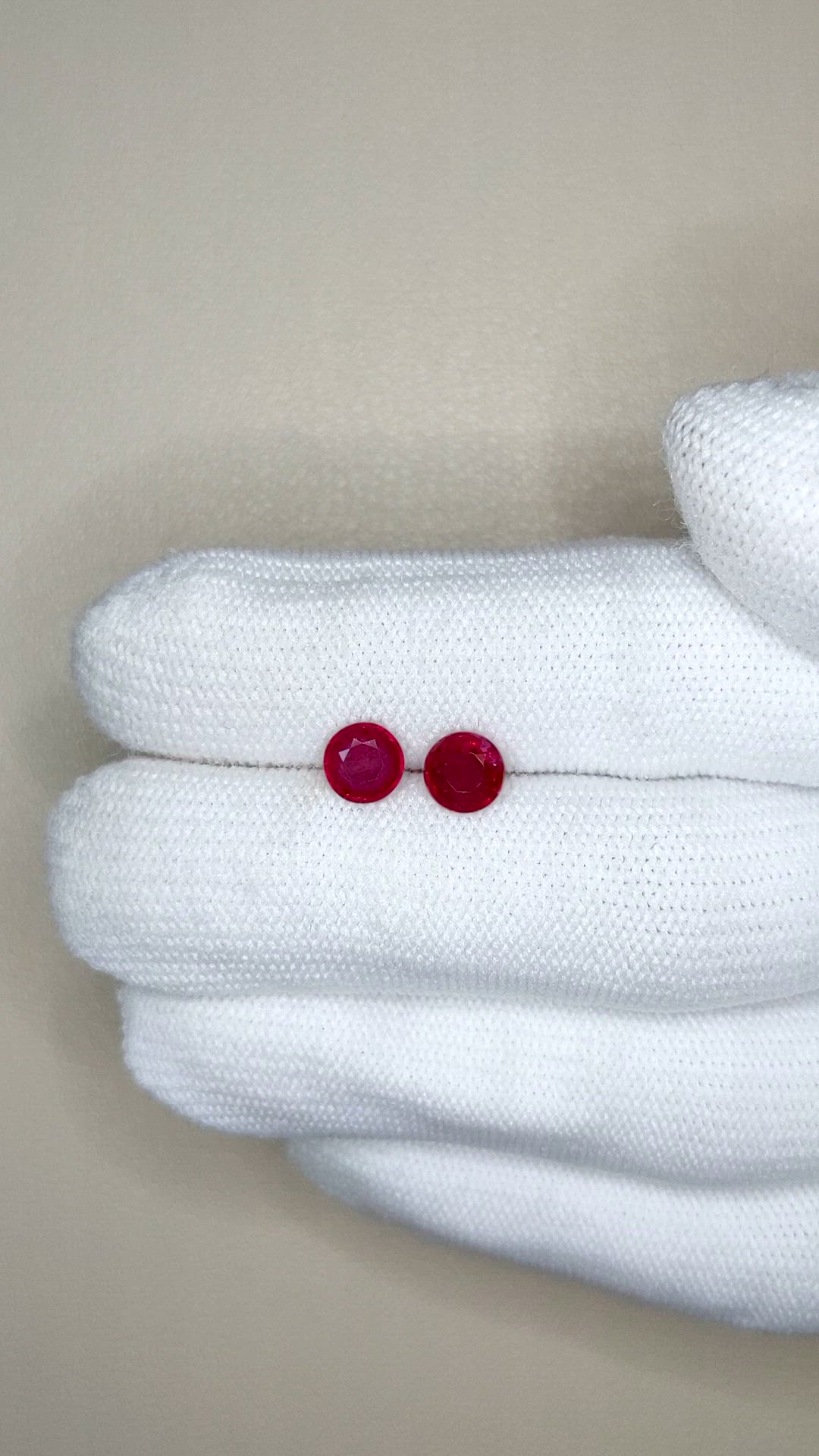 1.89 Ct.Tw.Total Carat Weight Ruby Pair from Mozambique Size Video