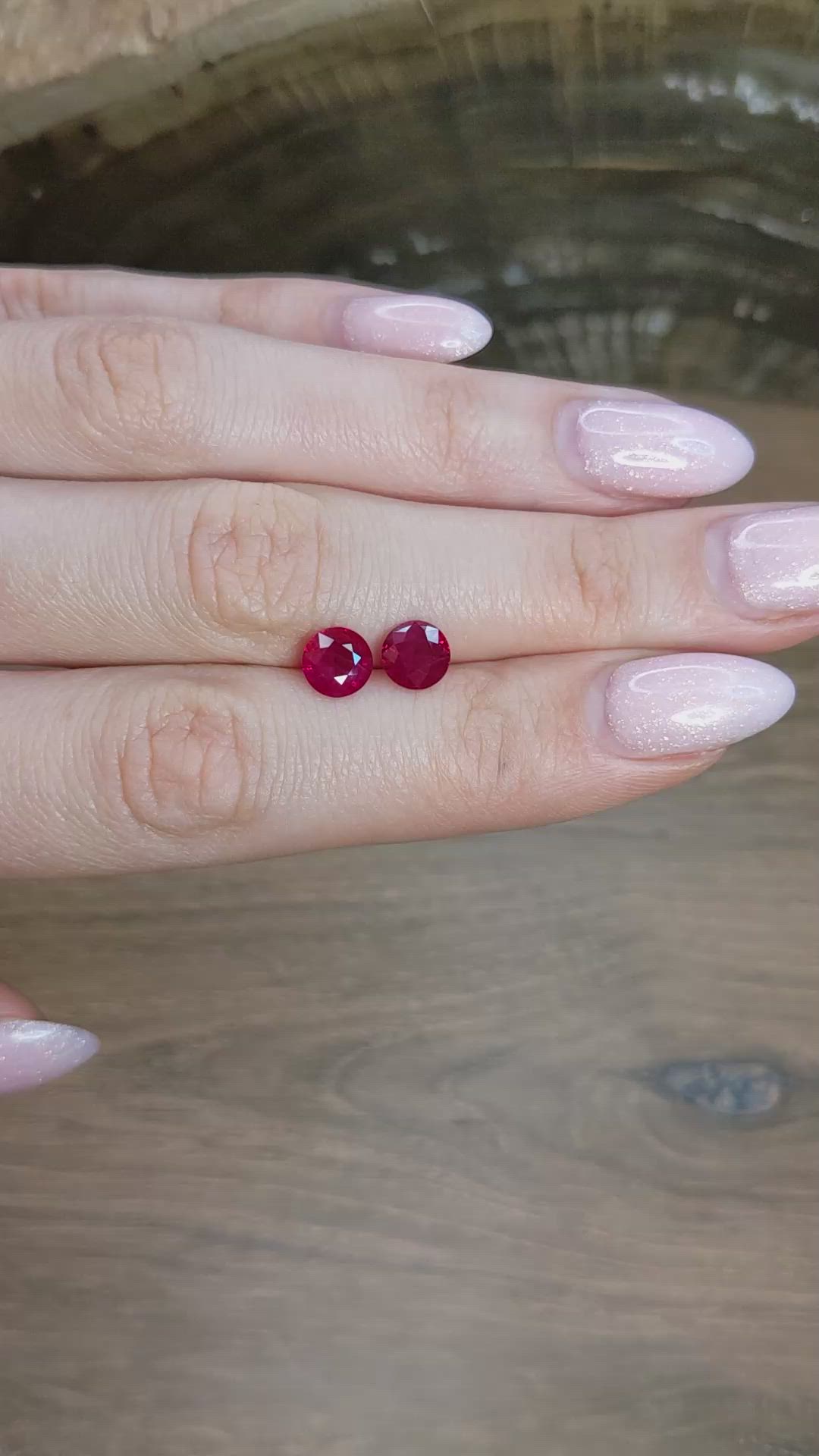 2.41&nbsp;Ct.Tw.Total Carat Weight Ruby Pair from Mozambique Size Video
