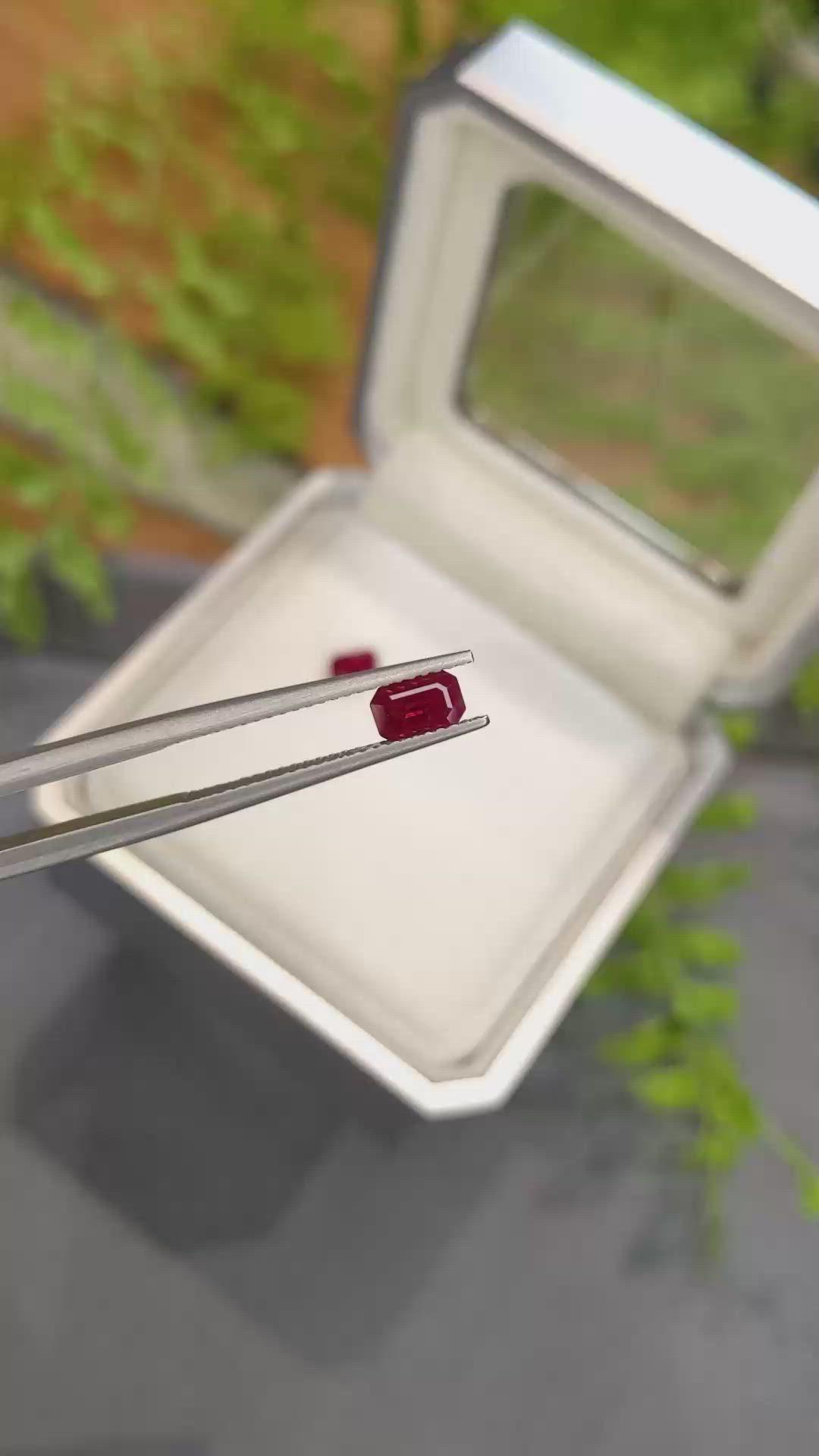 1.27 Ct.Tw.Total Carat Weight Ruby Pair from Mozambique Size Video