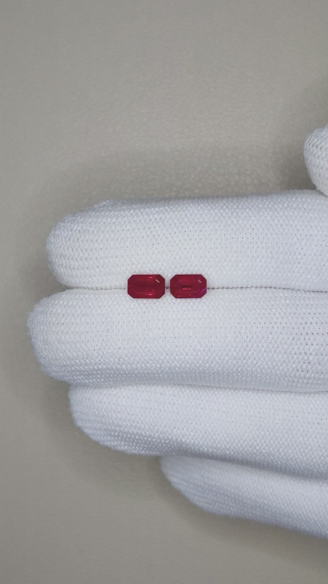 1.27 Ct.Tw.Total Carat Weight Ruby Pair from Mozambique Size Video