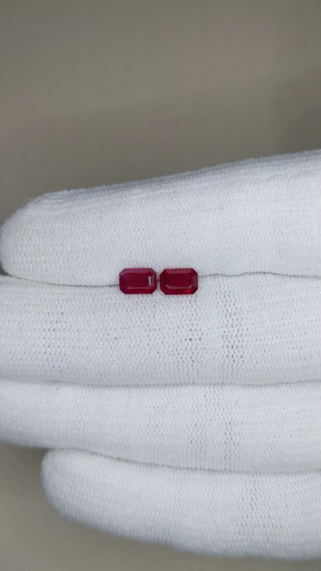 1.53 Ct.Tw.Total Carat Weight Ruby Pair from Mozambique Size Video