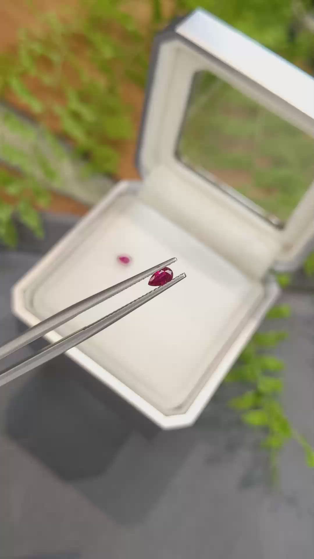 0.41 Ct.Tw.Total Carat Weight Ruby Pair from Mozambique Size Video