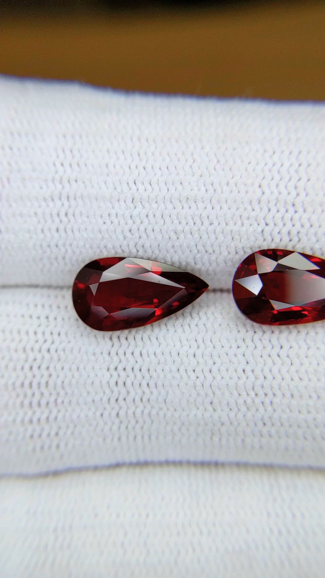 6.26 Ct.Tw.Total Carat Weight Ruby Pair from Mozambique Size Video