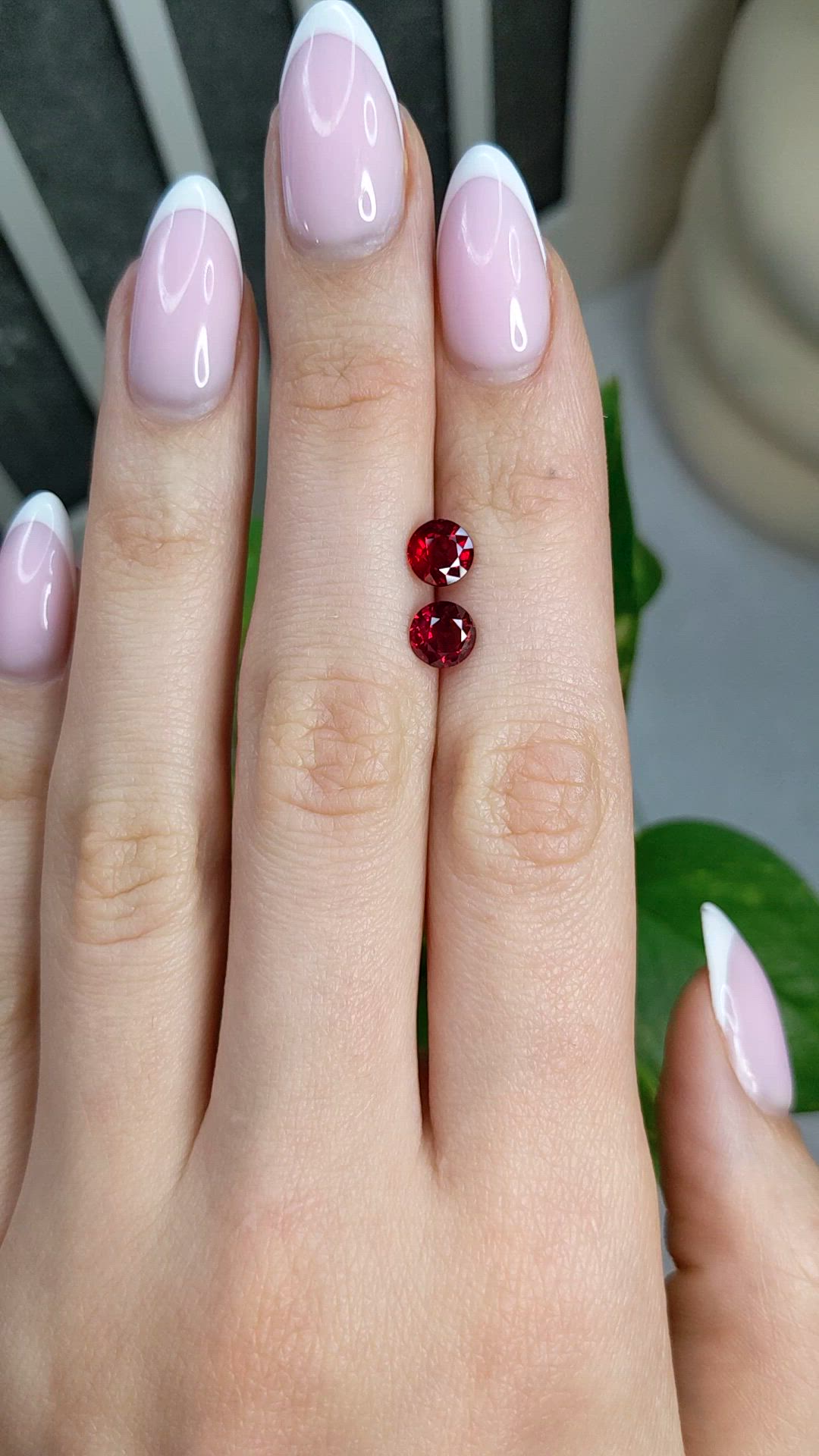 2.05&nbsp;Ct.Tw.Total Carat Weight Ruby Pair from Mozambique Size Video