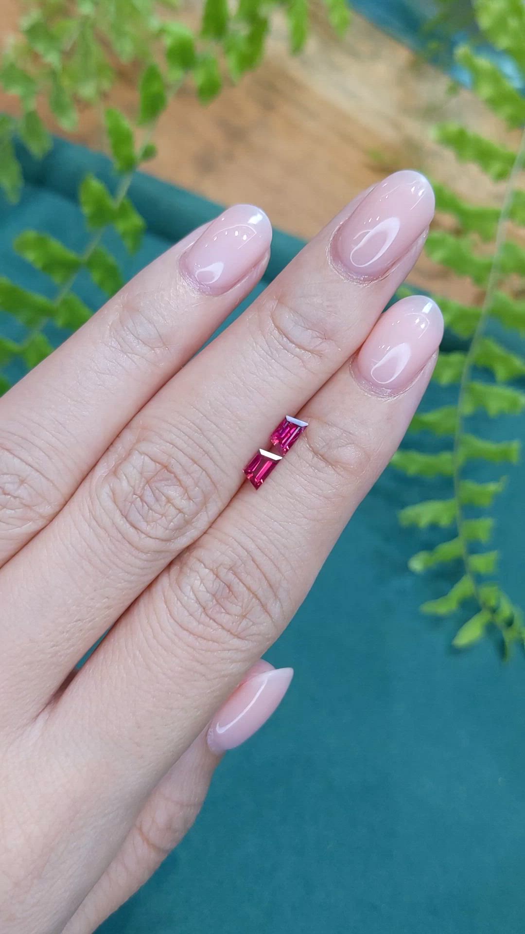 0.64&nbsp;Ct.Tw.Total Carat Weight Ruby Pair from Mozambique Size Video