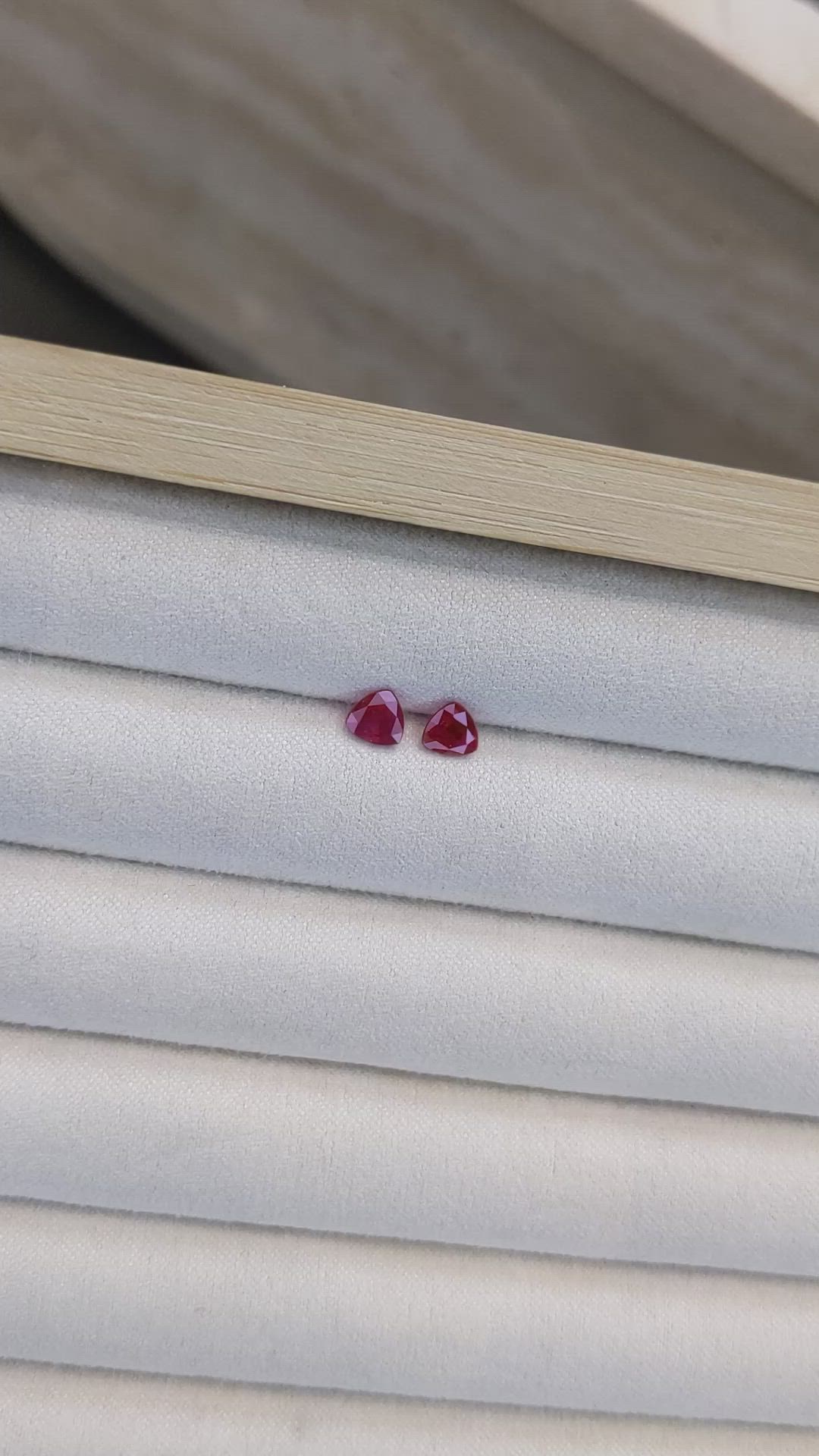 0.92&nbsp;Ct.Tw.Total Carat Weight Ruby Pair from Mozambique Size Video