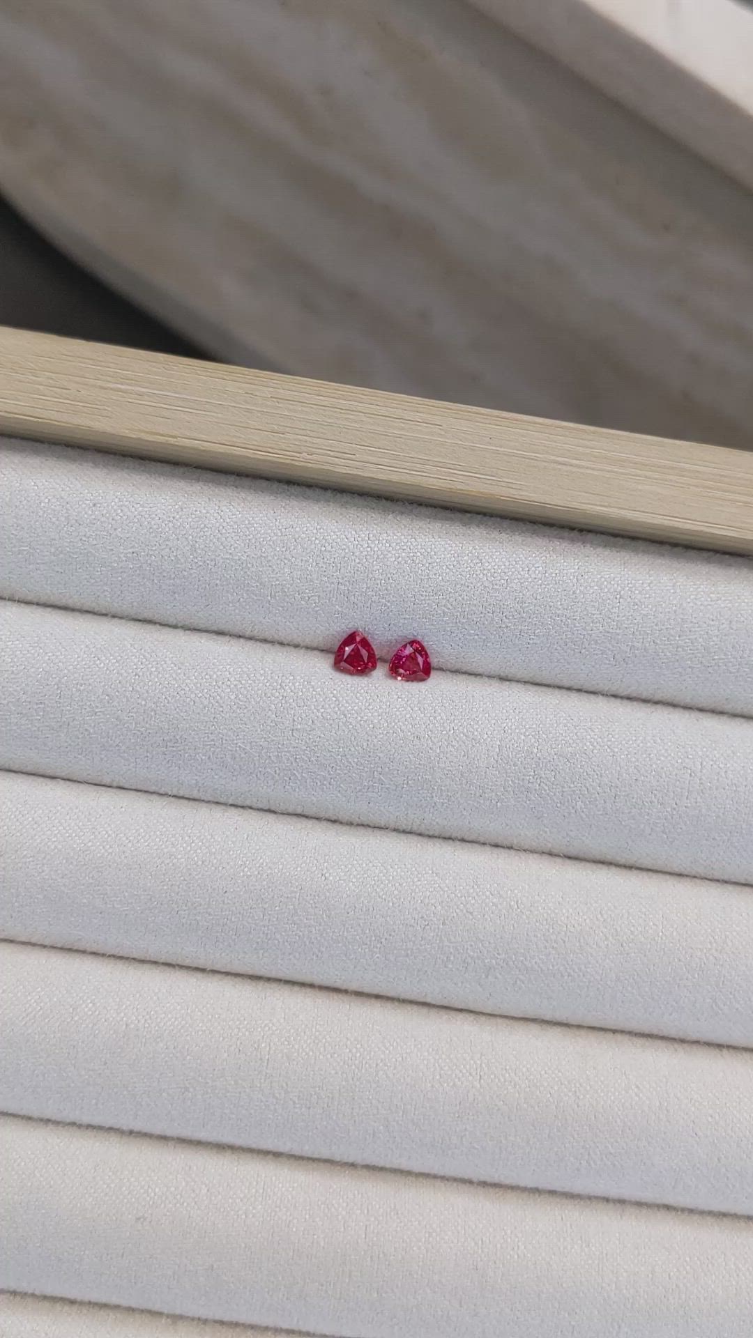0.71&nbsp;Ct.Tw.Total Carat Weight Ruby Pair from Mozambique Size Video
