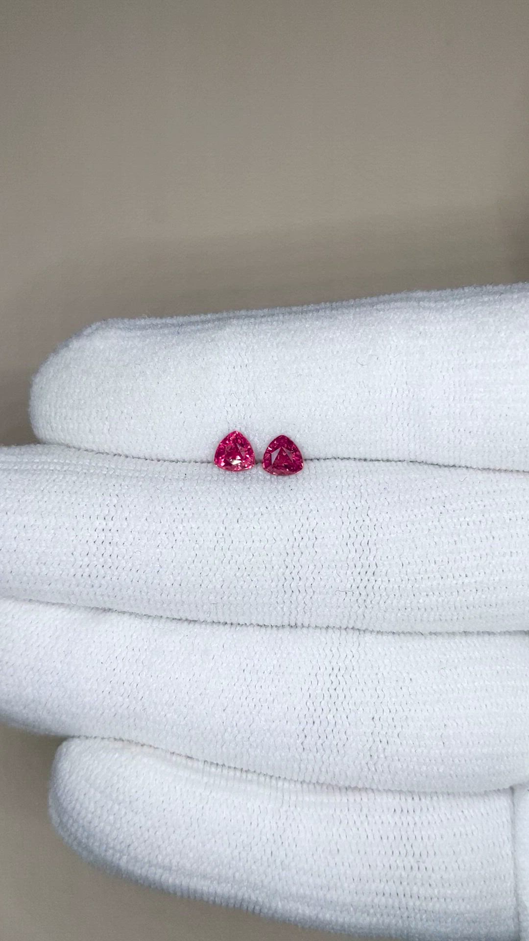 0.85&nbsp;Ct.Tw.Total Carat Weight Purplish Red Ruby Pair from Mozambique Size Video