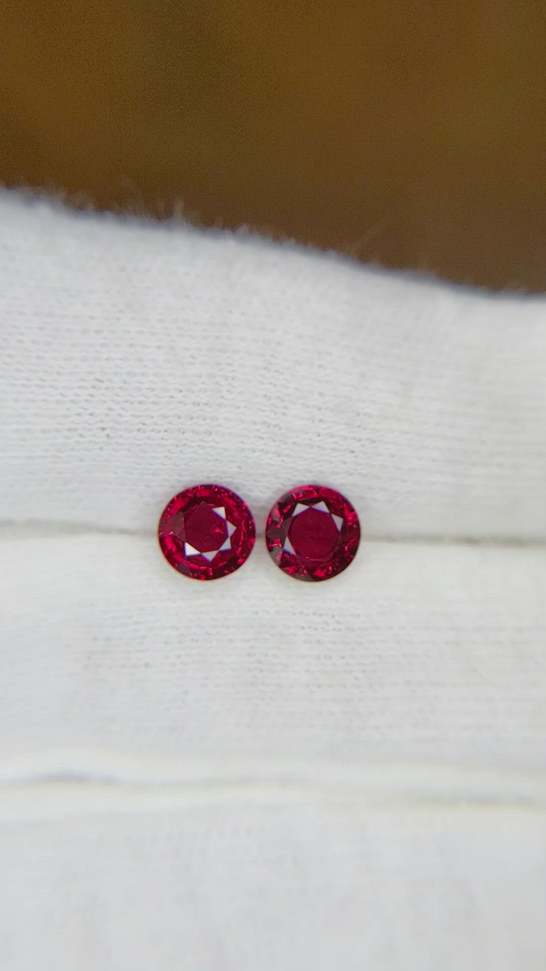 1.69 Ct.Tw.Total Carat Weight Ruby Pair from Mozambique Size Video