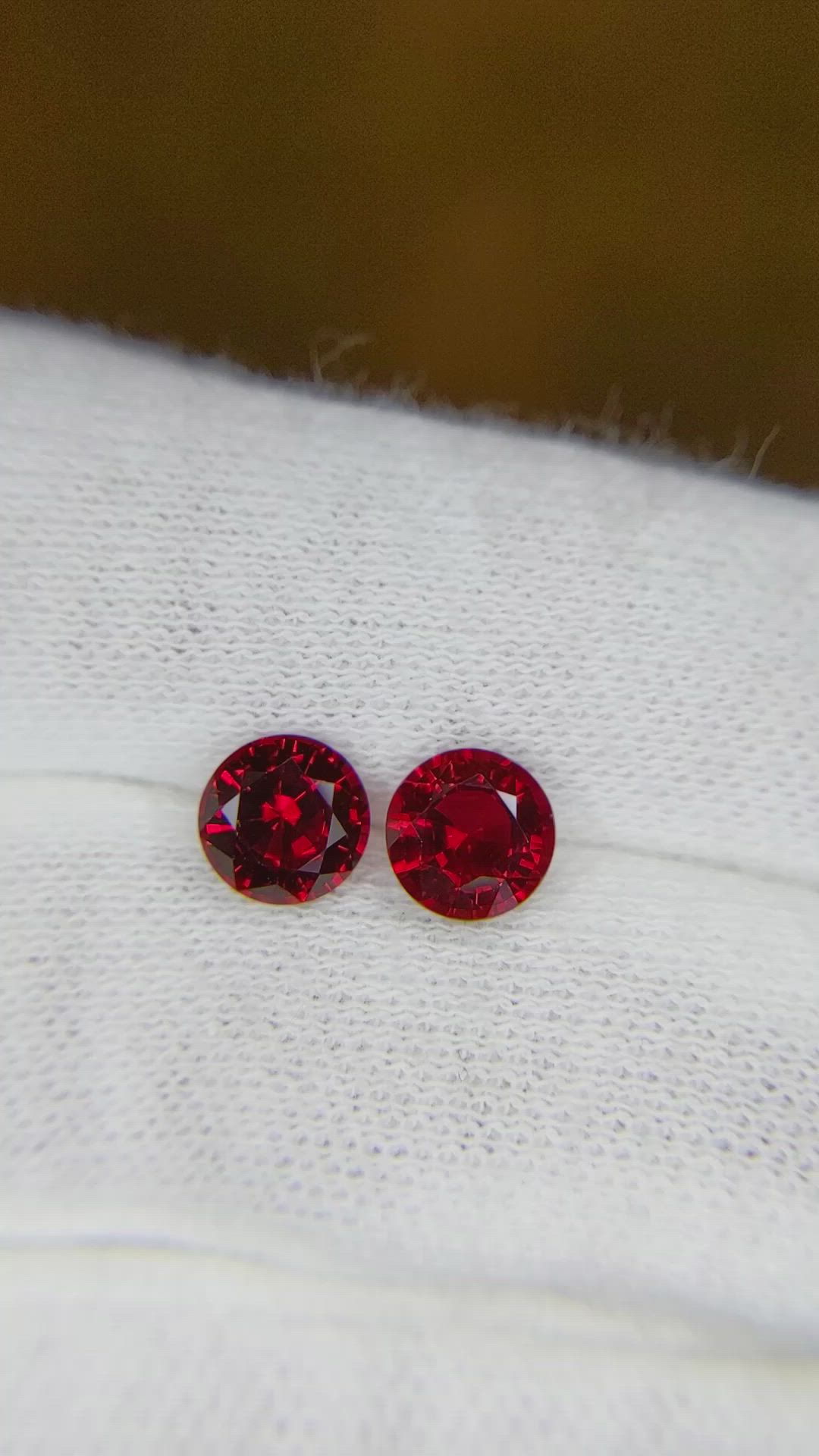 2.39 Ct.Tw.Total Carat Weight Ruby Pair from Mozambique Size Video