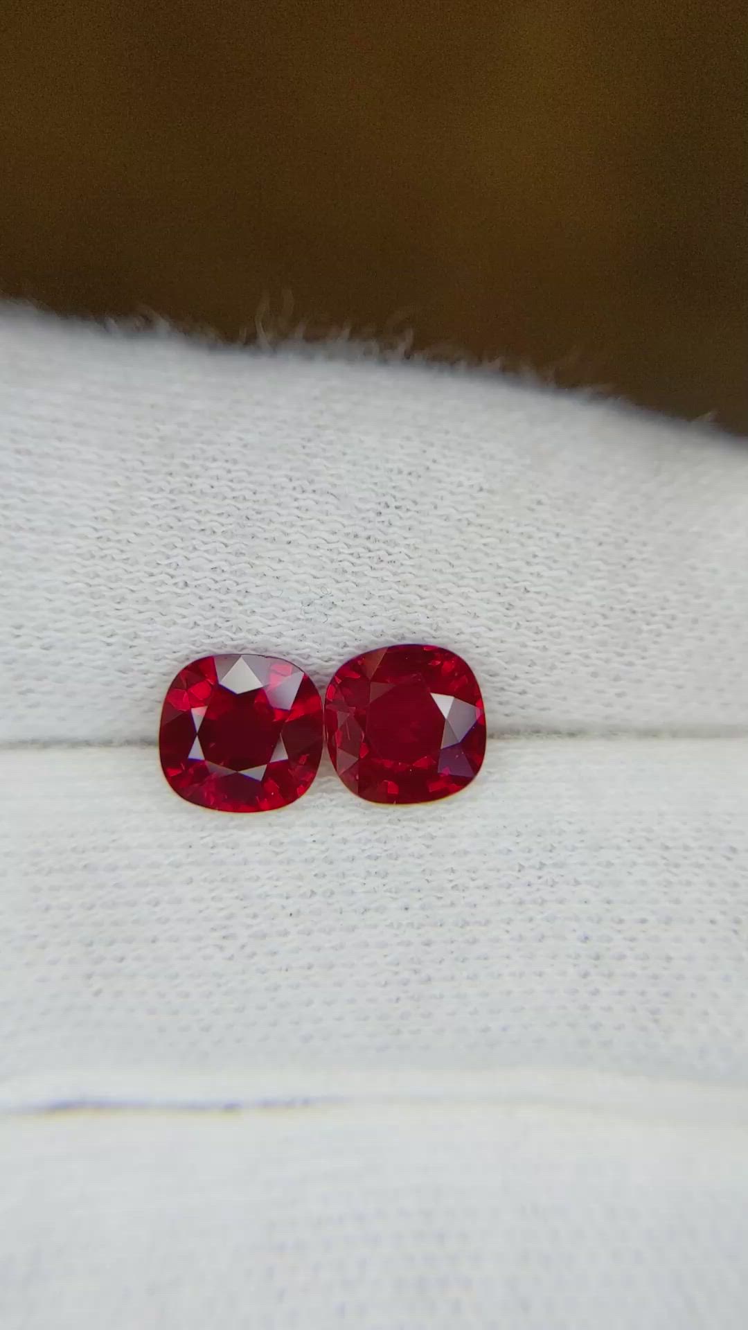 2.30&nbsp;Ct.Tw.Total Carat Weight Ruby Pair from Mozambique Size Video