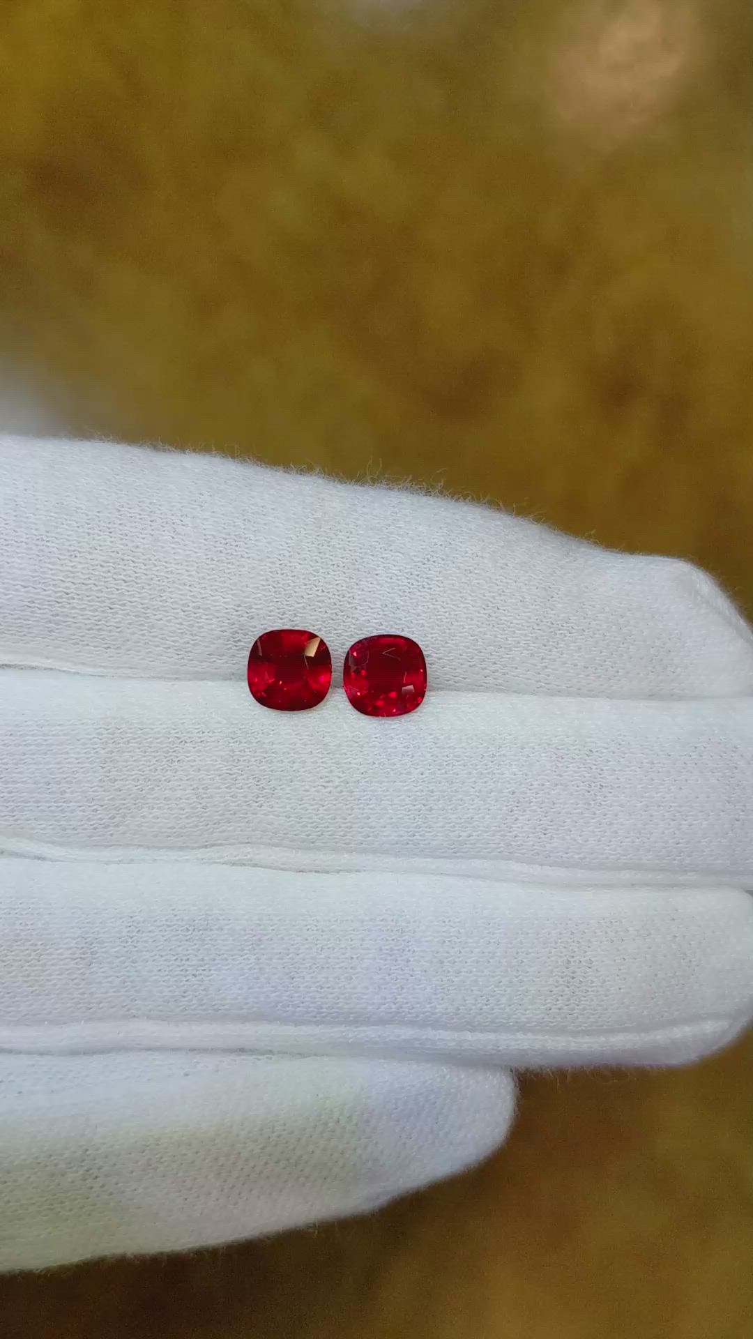 2.30&nbsp;Ct.Tw.Total Carat Weight Ruby Pair from Mozambique Size Video