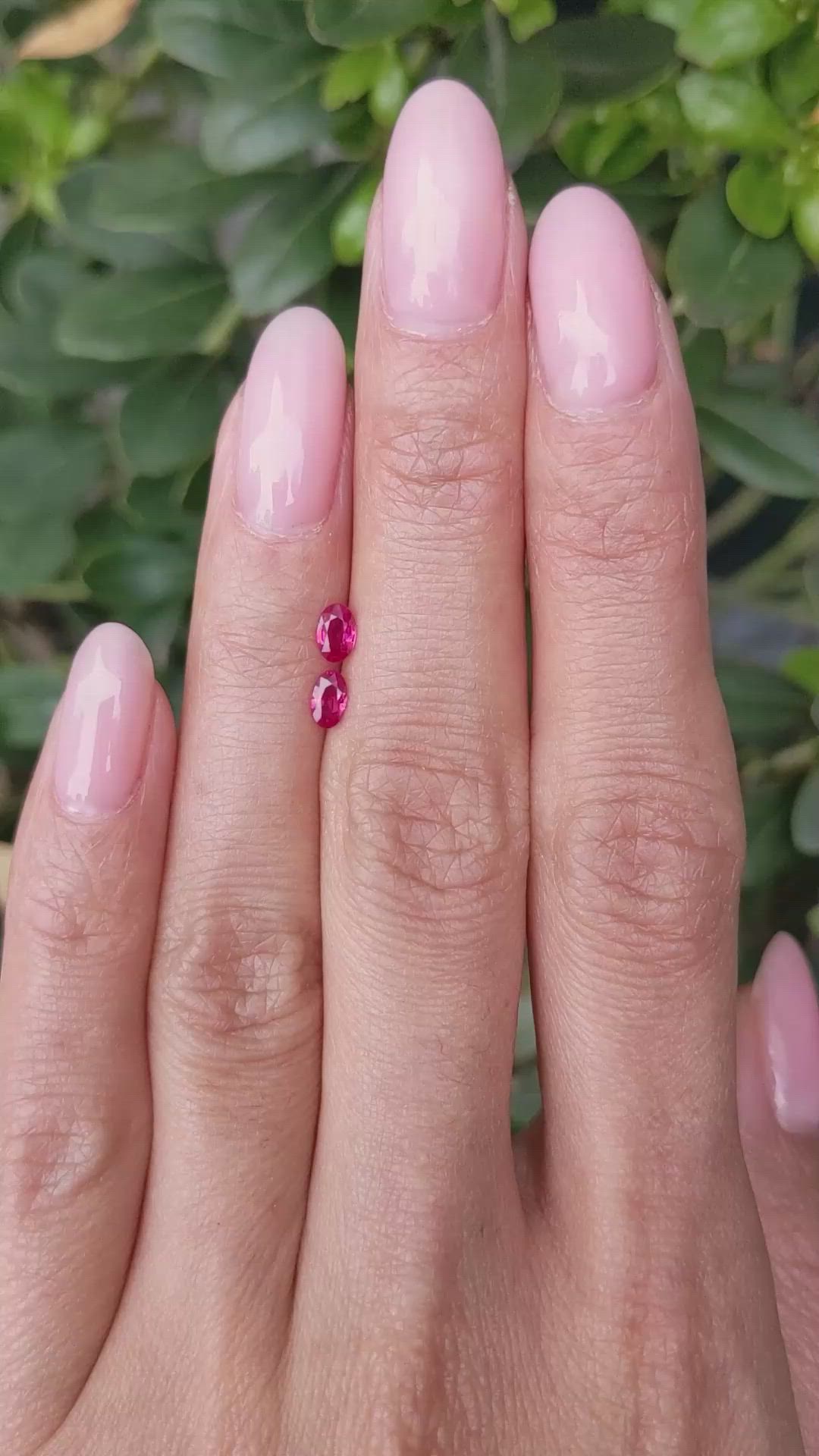 0.48&nbsp;Ct.Tw.Total Carat Weight Ruby Pair from Mozambique Size Video