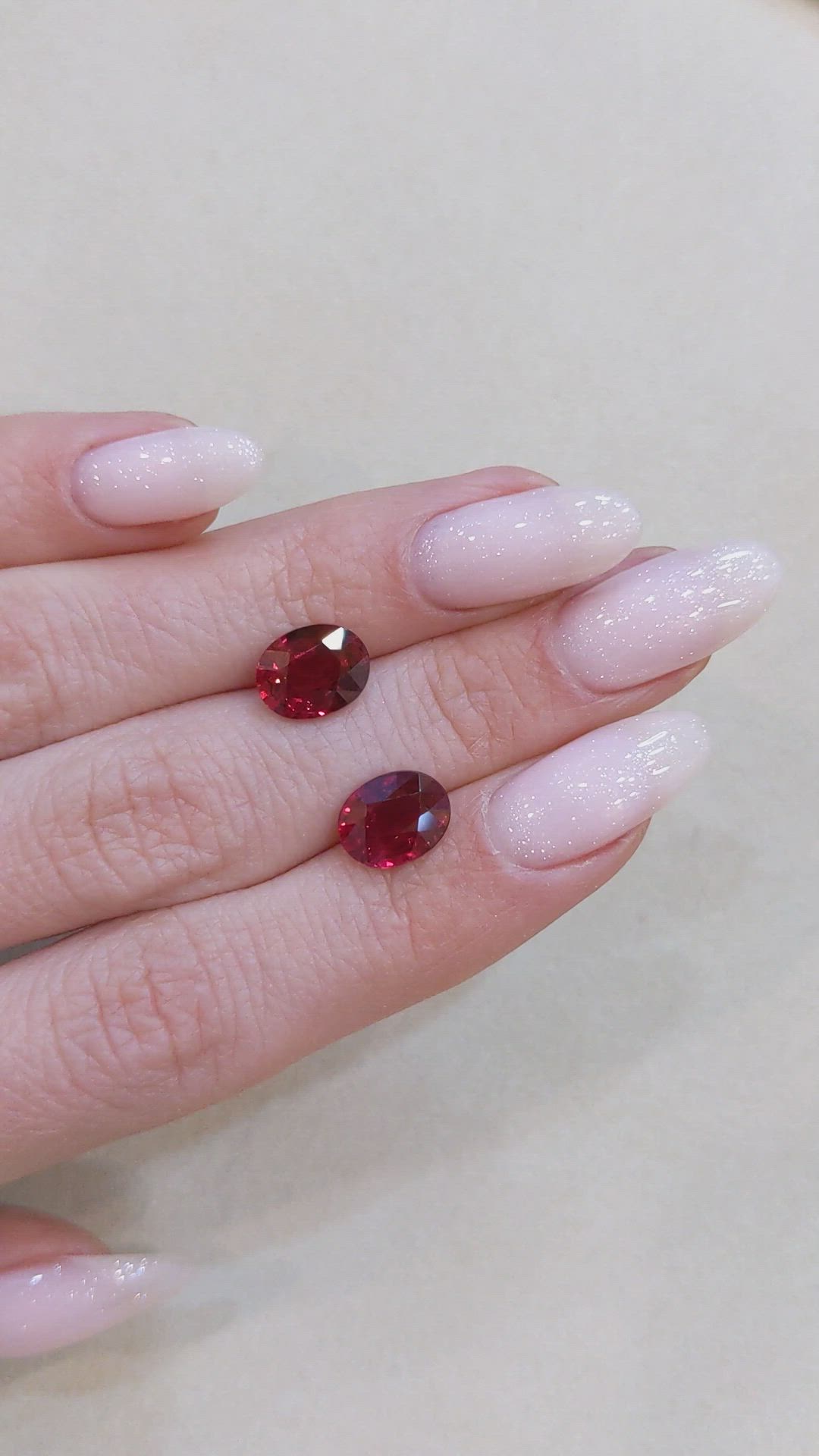 4.70&nbsp;Ct.Tw.Total Carat Weight Ruby Pair from Mozambique Size Video