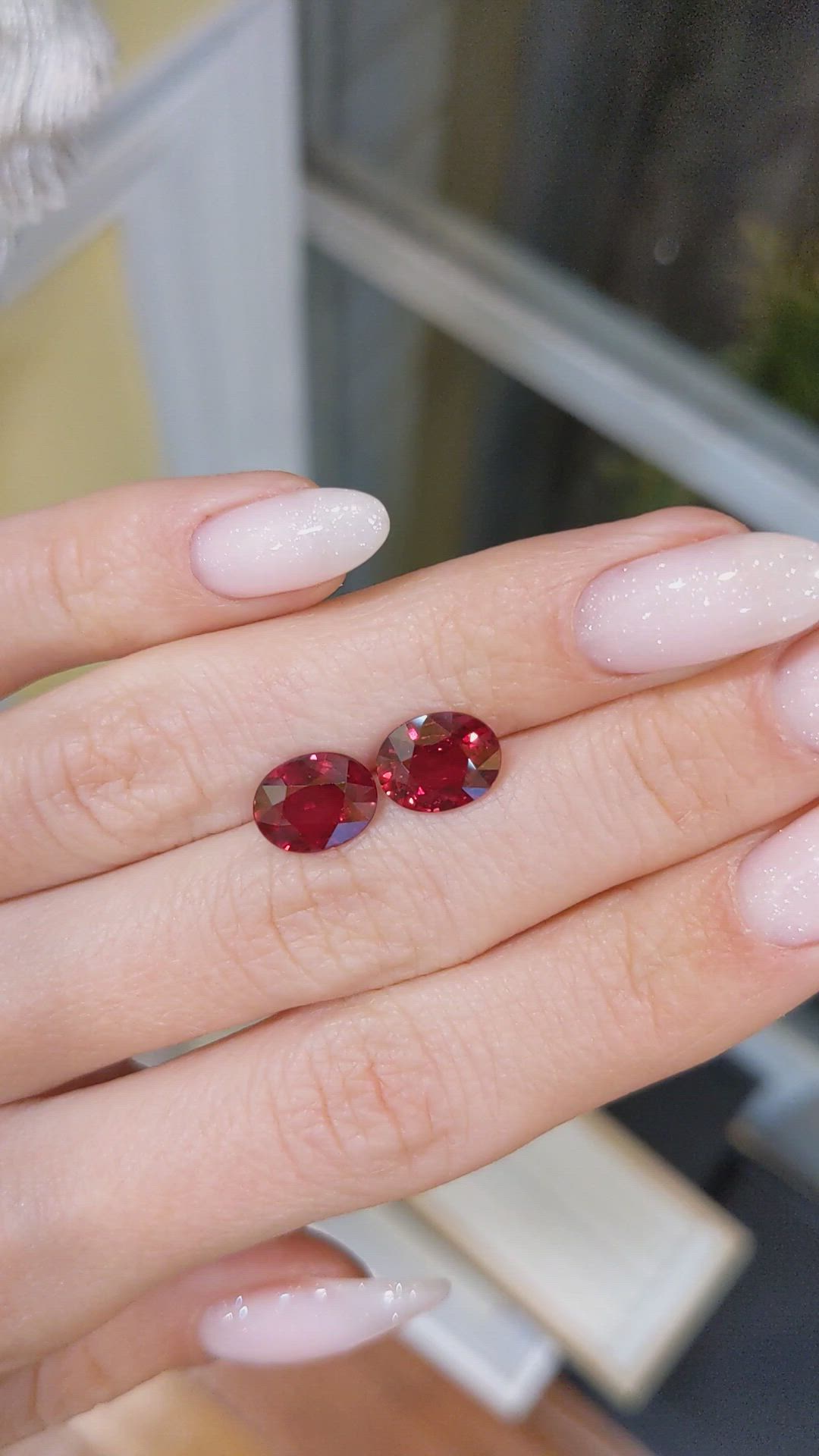 4.70&nbsp;Ct.Tw.Total Carat Weight Ruby Pair from Mozambique Size Video