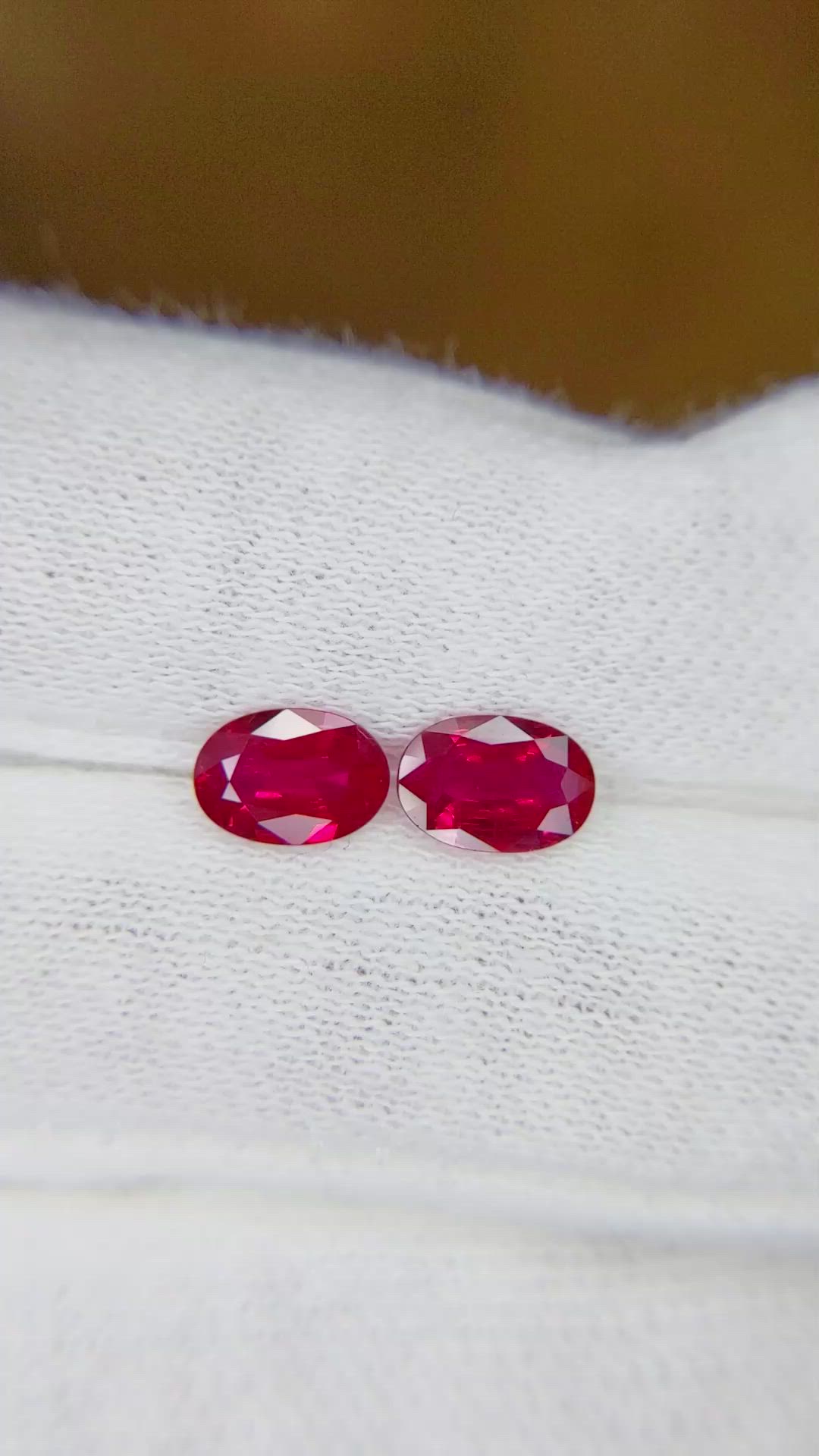 1.34 Ct.Tw.Total Carat Weight Ruby Pair from Mozambique Size Video
