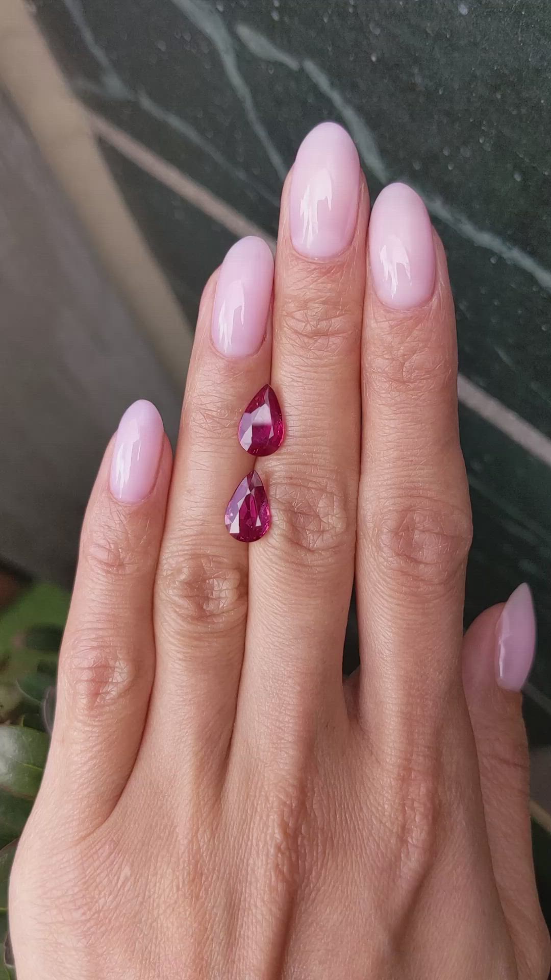 3.91&nbsp;Ct.Tw.Total Carat Weight Ruby Pair from Mozambique Size Video