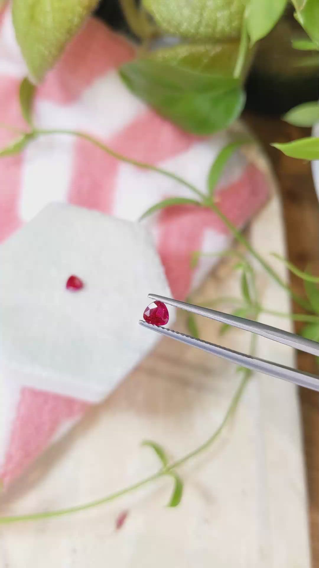 0.72&nbsp;Ct.Tw.Total Carat Weight Ruby Pair from Mozambique Size Video