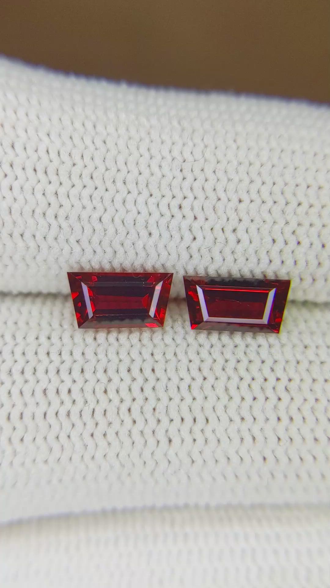 1.66 Ct.Tw.Total Carat Weight Ruby Pair from Mozambique Size Video
