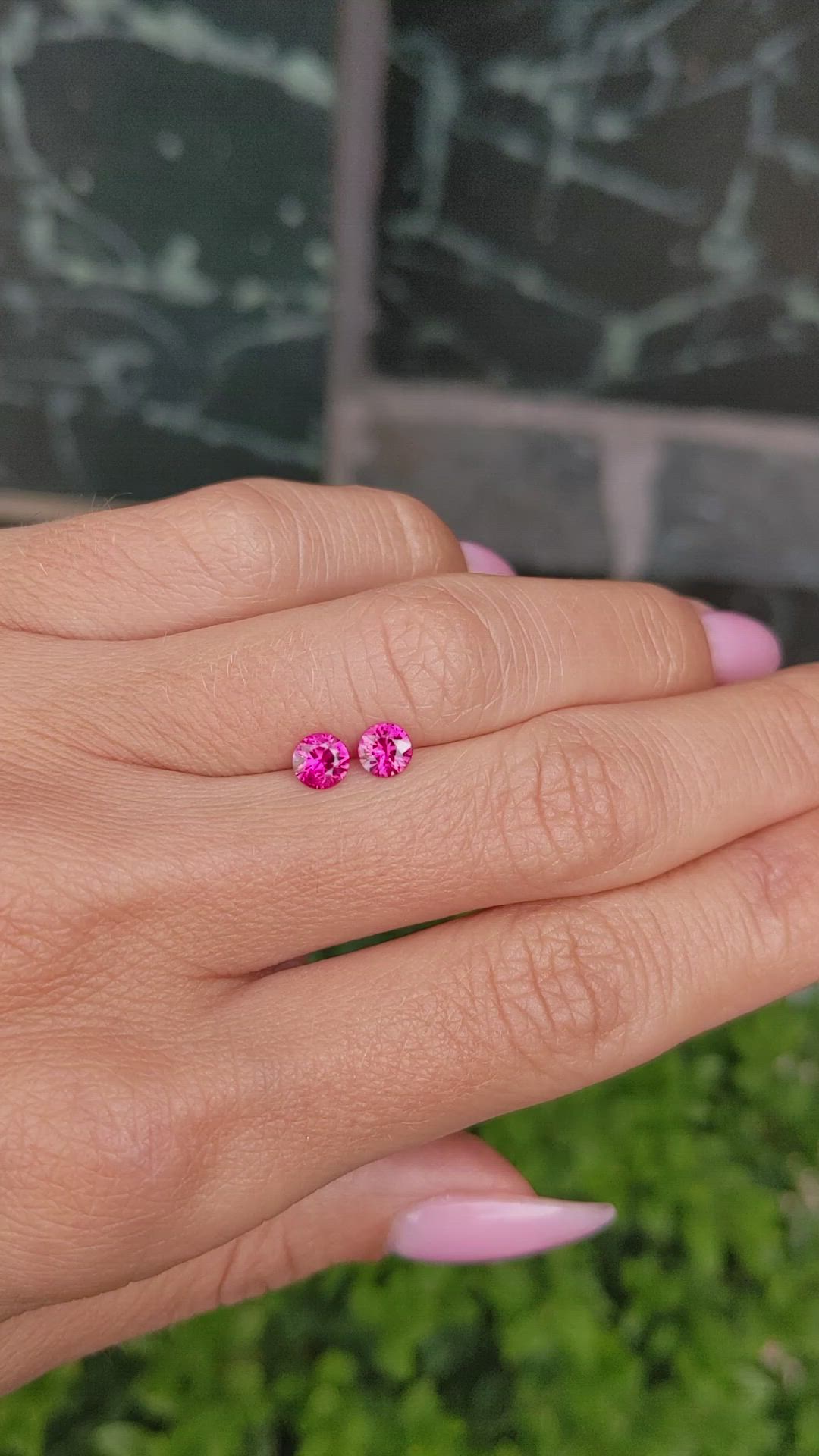 0.82 Ct.Tw.Total Carat Weight Ruby Pair from Burma (Myanmar) Size Video