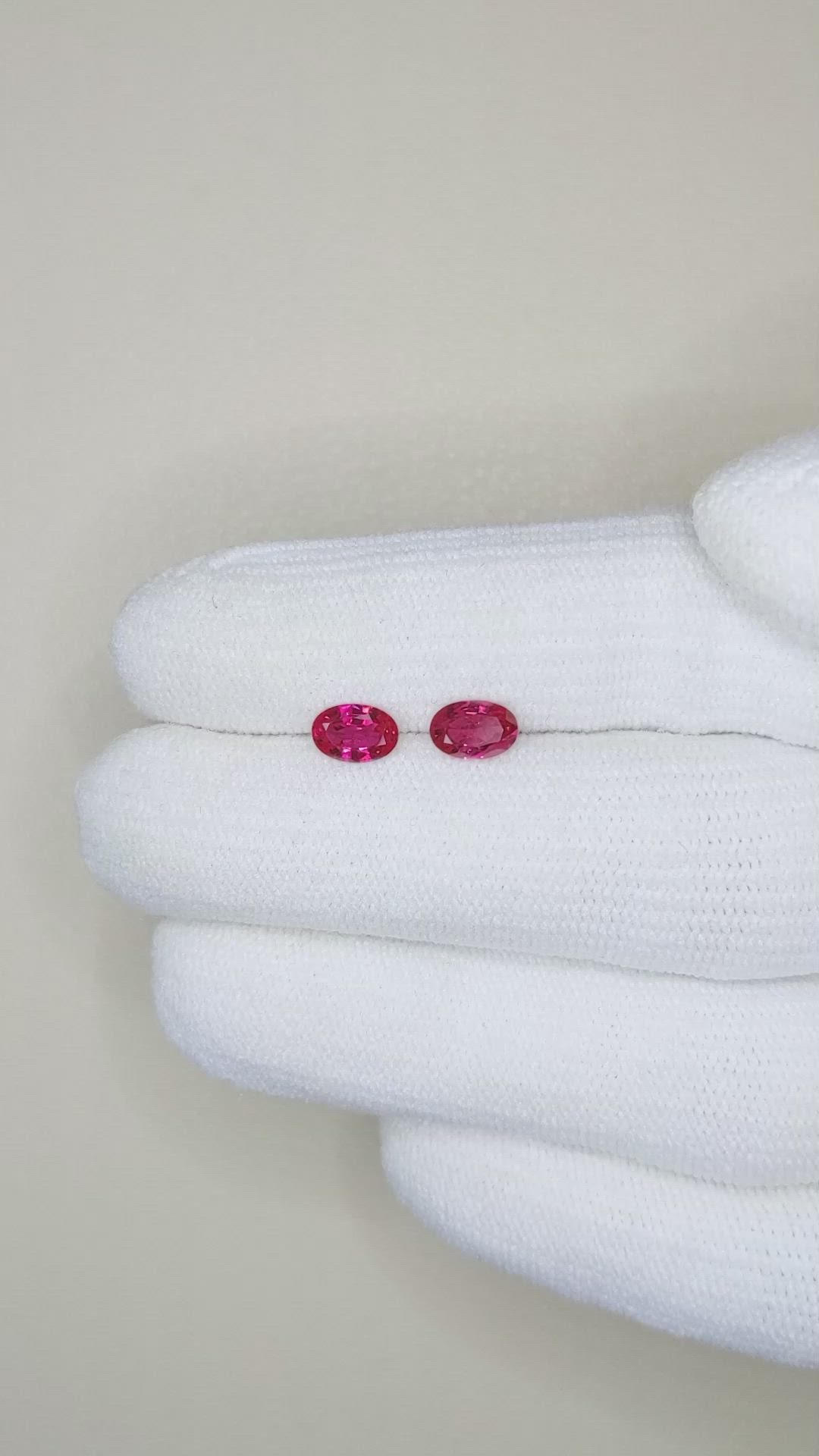 1.03 Ct.Tw.Total Carat Weight Ruby Pair from Mozambique Size Video