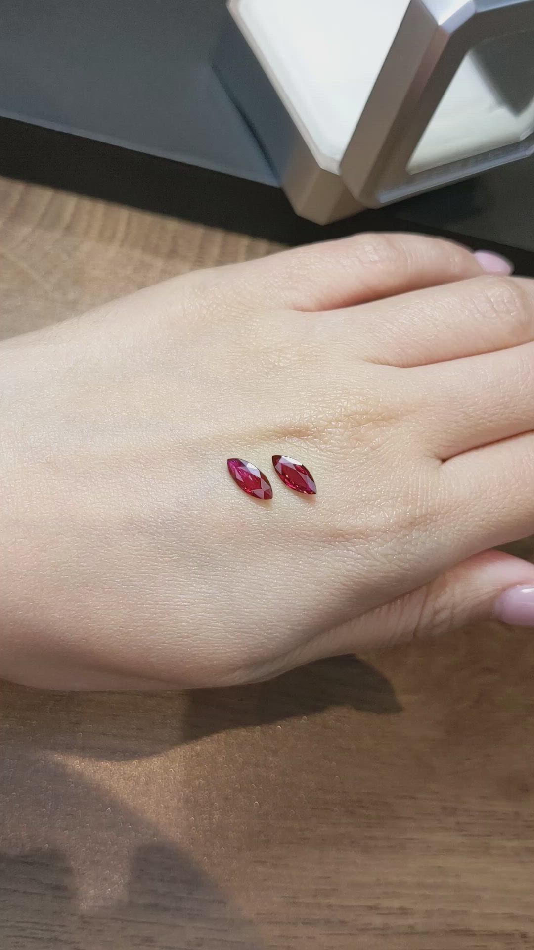 1.56 Ct.Tw.Total Carat Weight Ruby Pair from Mozambique Size Video