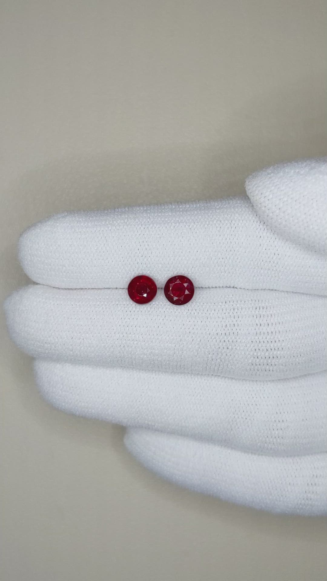 1.62 Ct.Tw.Total Carat Weight Ruby Pair from Mozambique Size Video