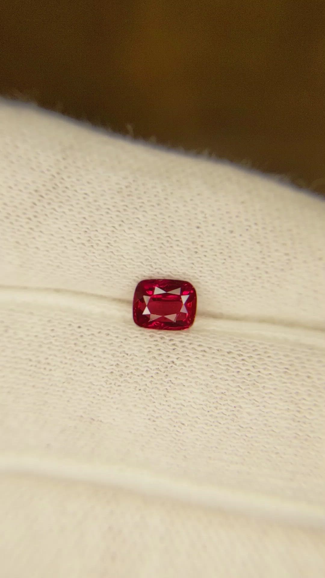 1.01 Ct. Ruby from Mozambique Size Video