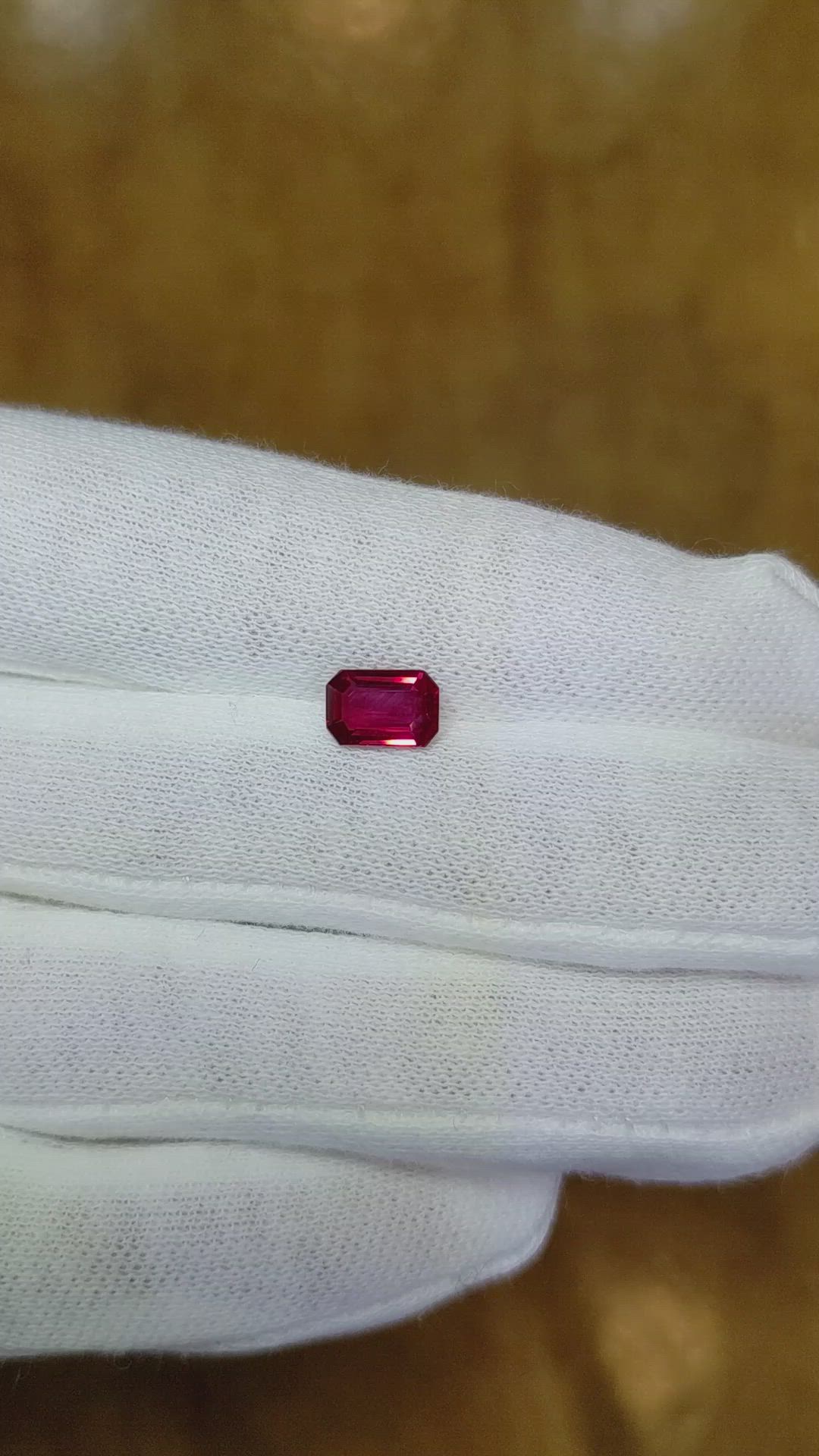 1.13 Ct. Ruby from Mozambique Size Video
