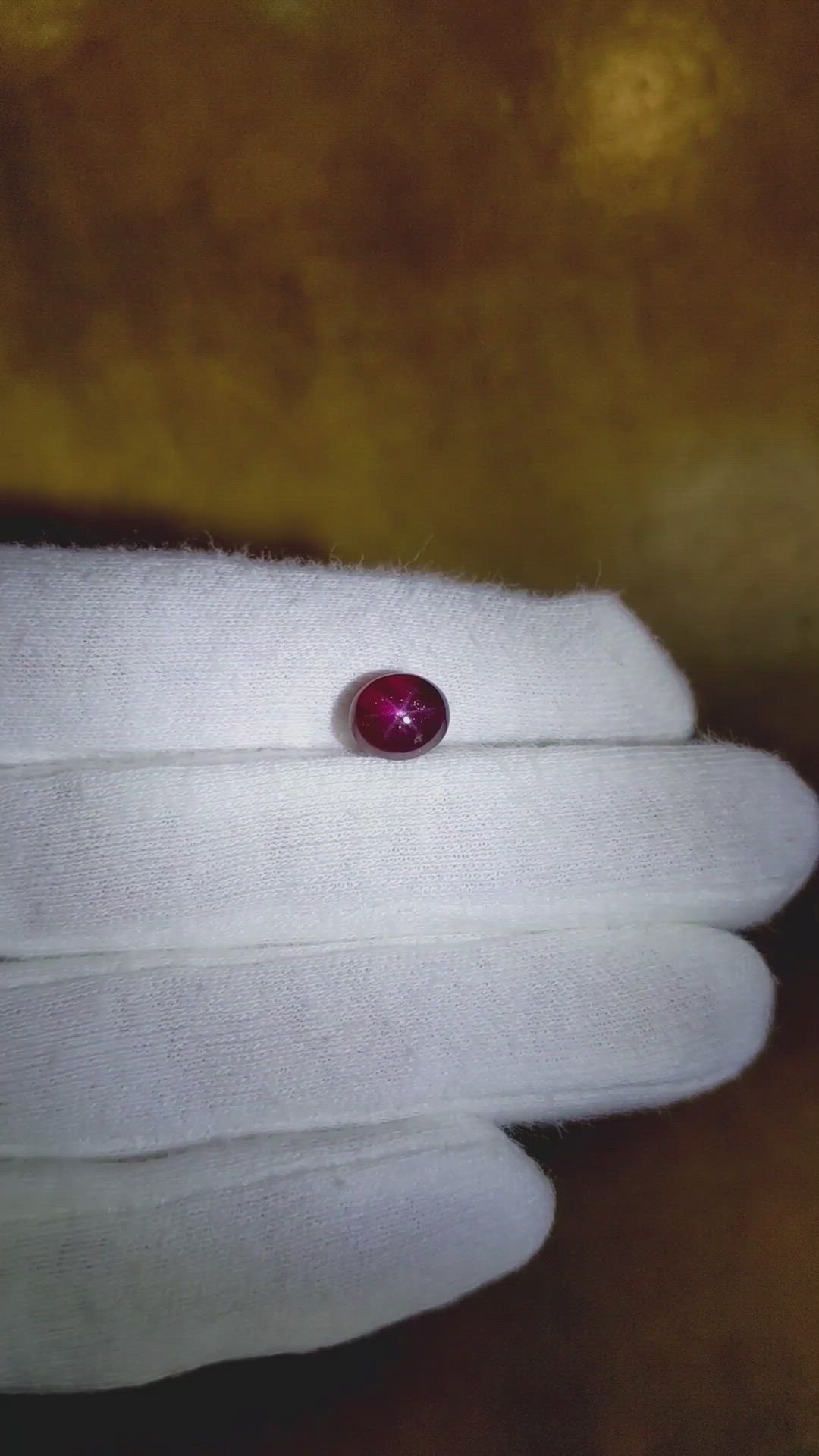 3.89 Ct. Star Ruby from Mozambique Size Video